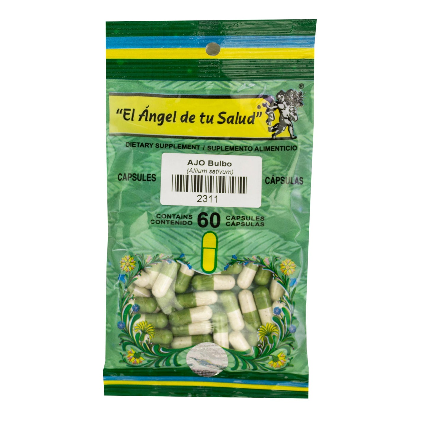 AJO Bulbo ™ Cápsula dura bolsa verde 60