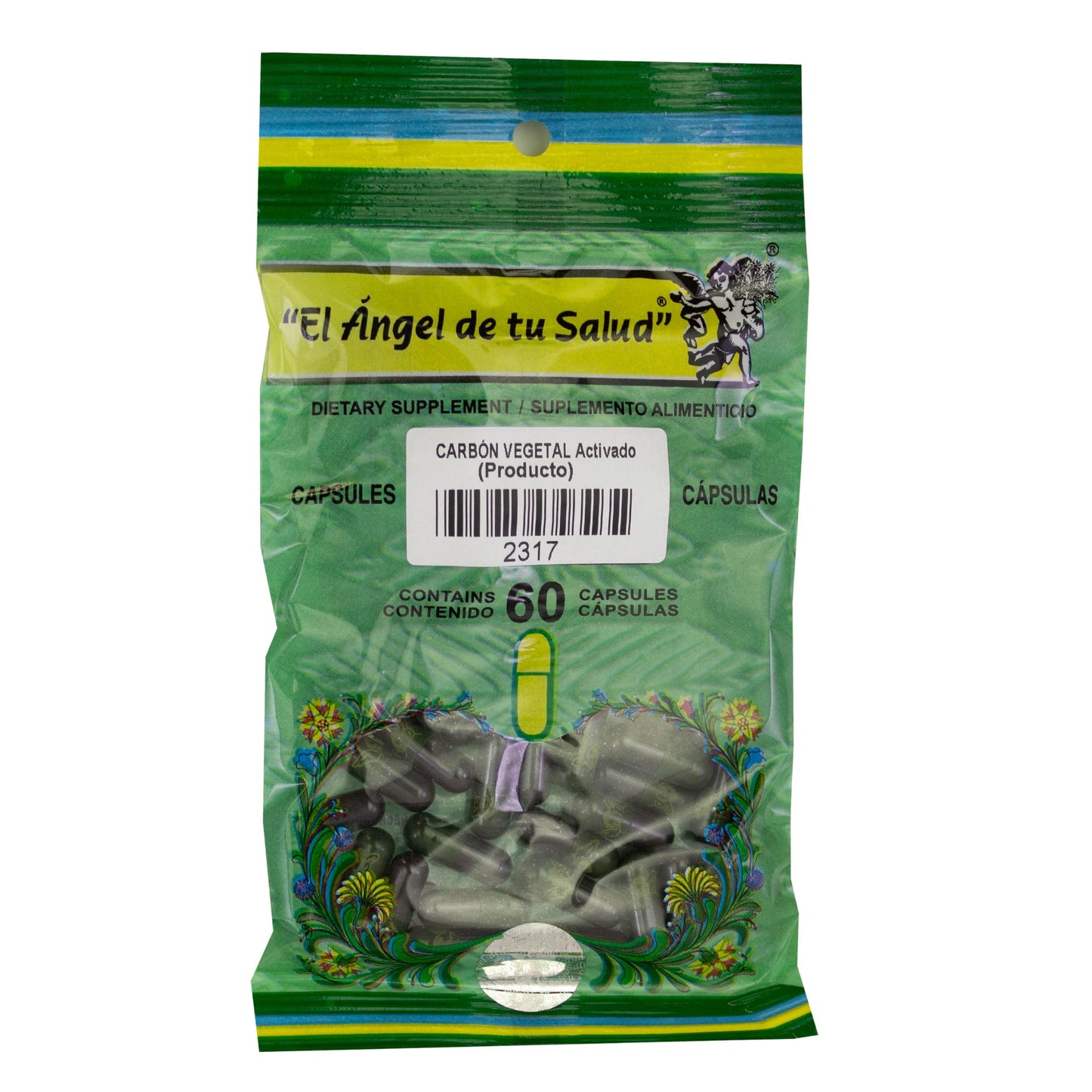 CARBÓN VEGETAL ACTIVADO ™ Cápsula dura bolsa verde 60