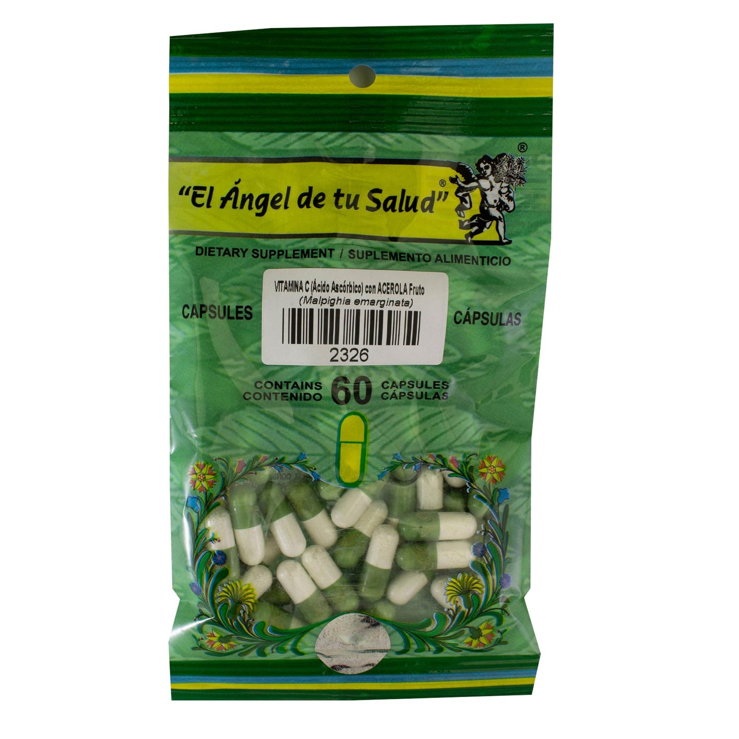 ACEROLA fruto con VITAMINA C ™ Cápsula dura bolsa verde 60