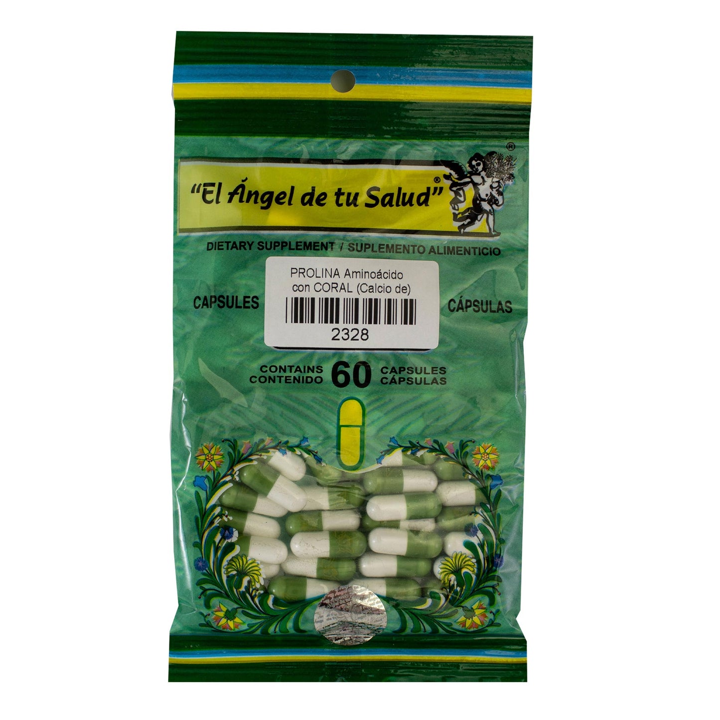 PROLINA con calcio de CORAL ™ Cápsula dura bolsa verde 60