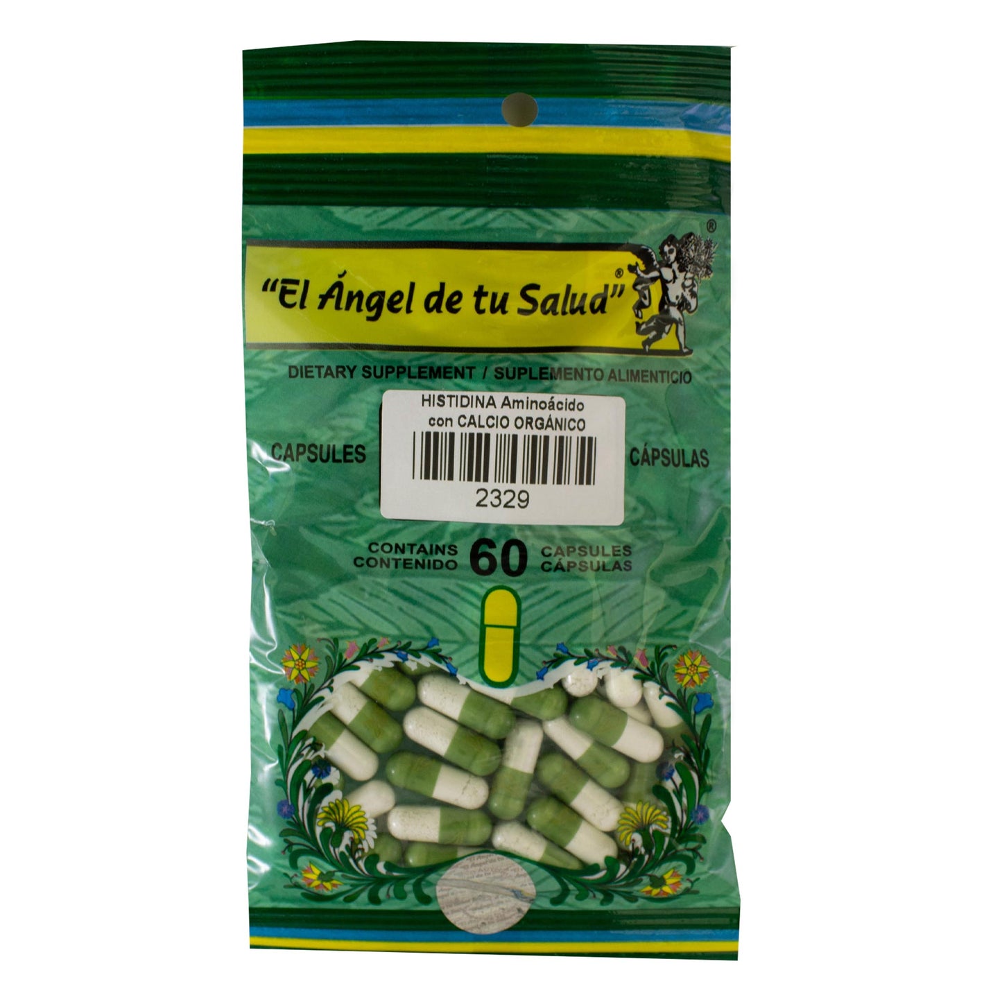 HISTIDINA con CALCIO ORGÁNICO ™ Cápsula dura bolsa verde 60