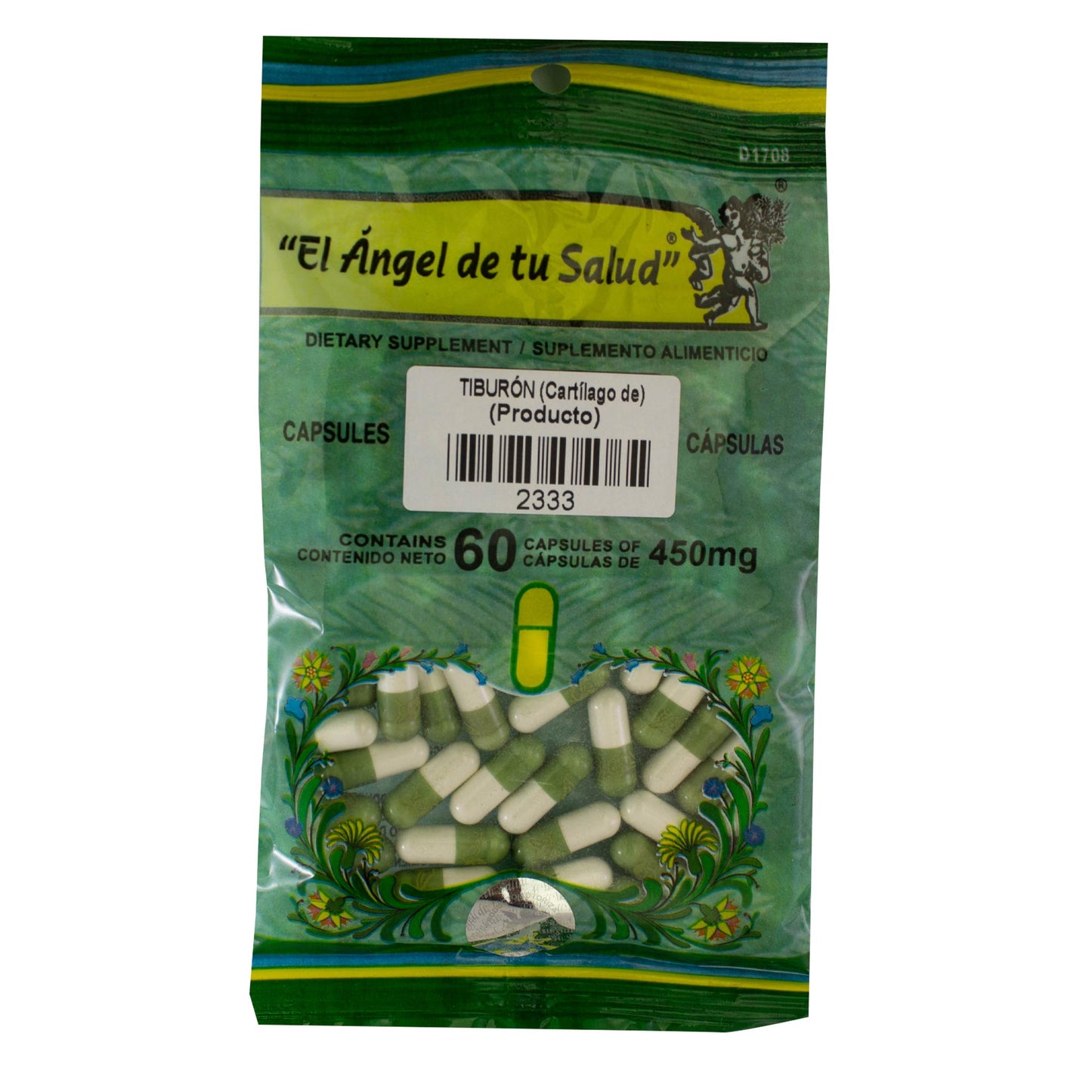 TIBURÓN cartílago de ™ Cápsula dura bolsa verde 60