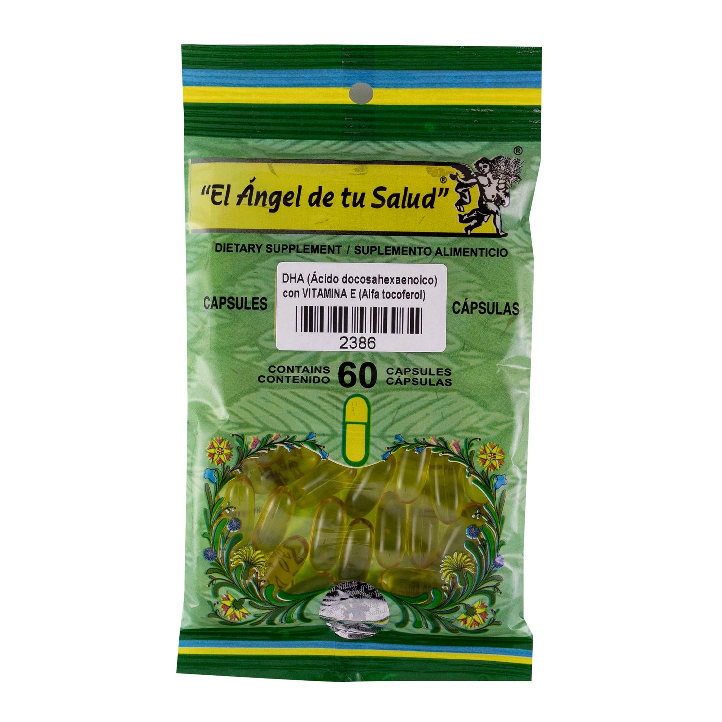DHA con VITAMINA E ™ Cápsula blanda bolsa verde 60
