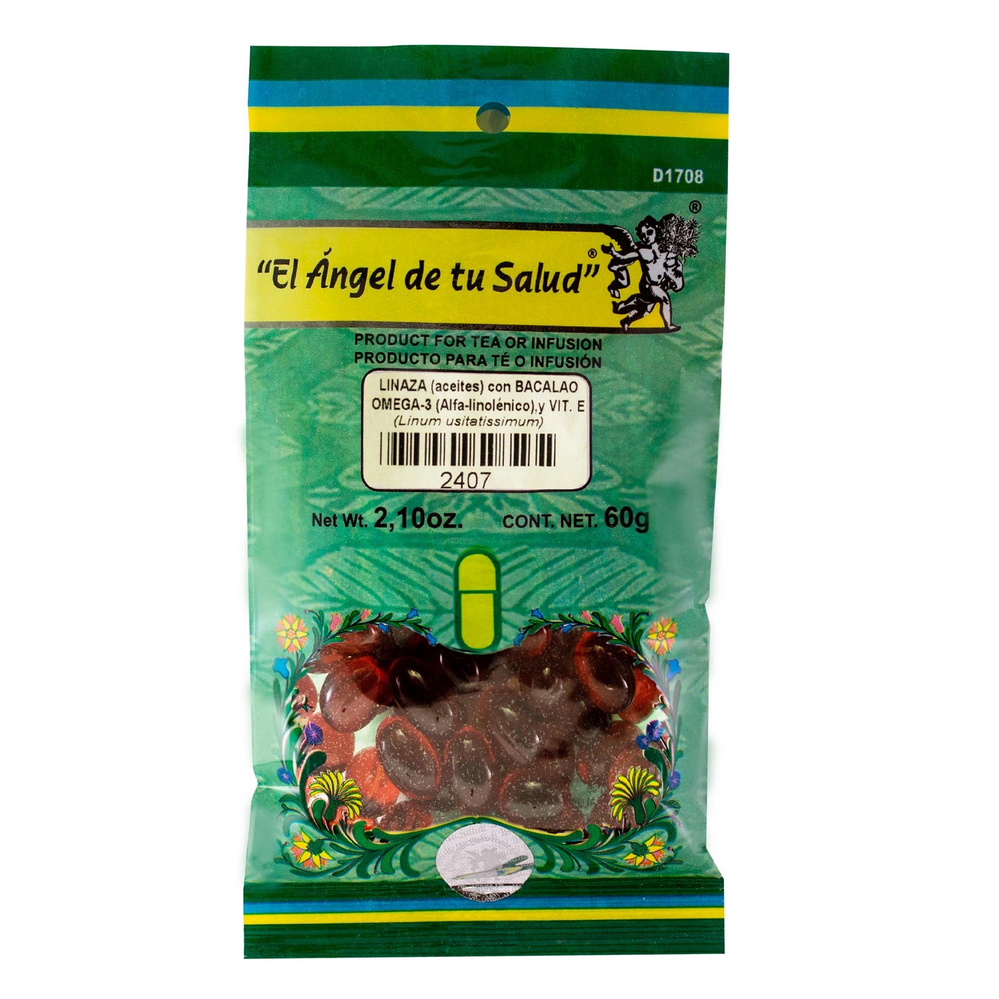 BACALAO, OMEGA 3 y VITAMINA E ™ Cápsula blanda bolsa verde 60