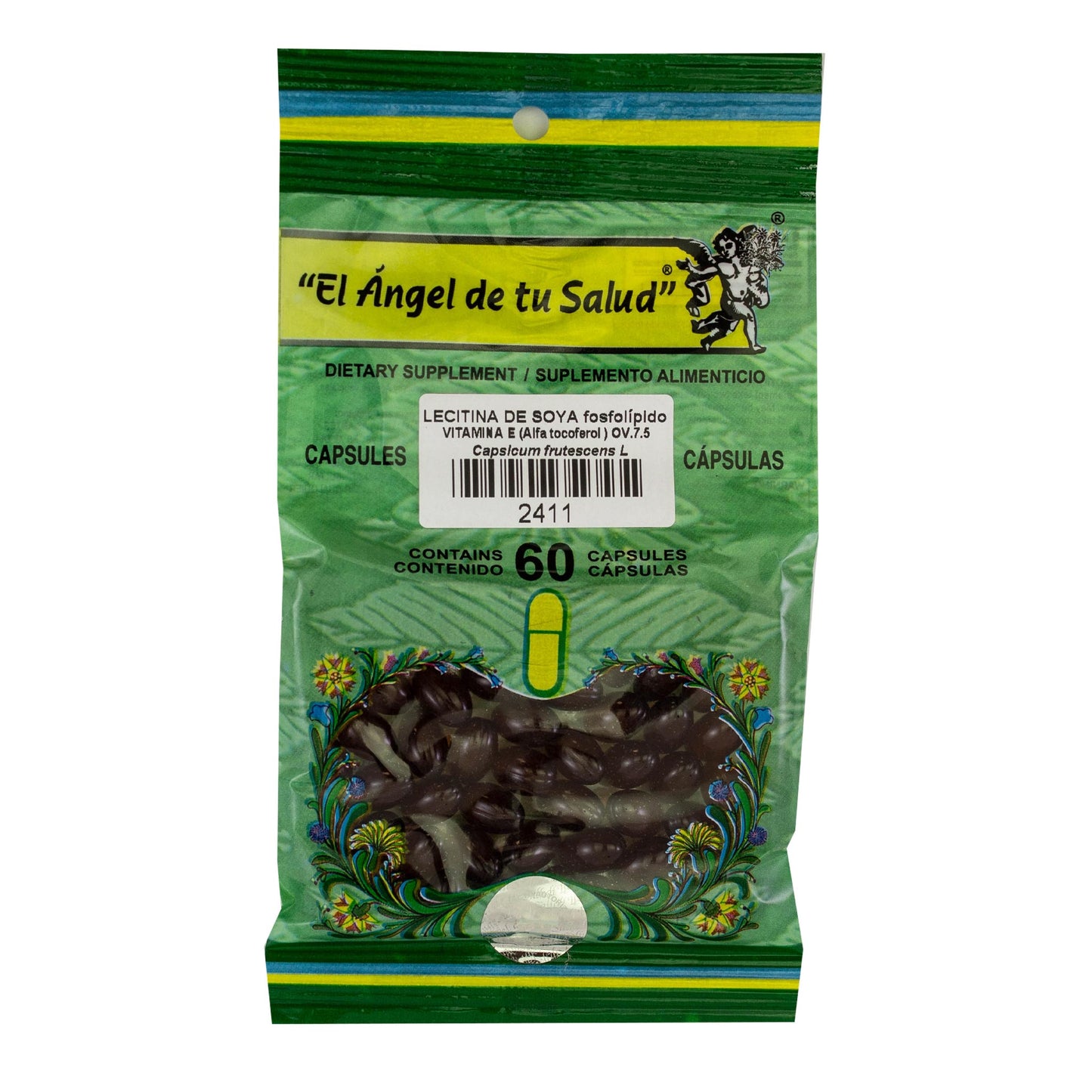 LECITINA DE SOYA, CAYENA y VITAMINA E ™ Cápsula blanda bolsa verde 60