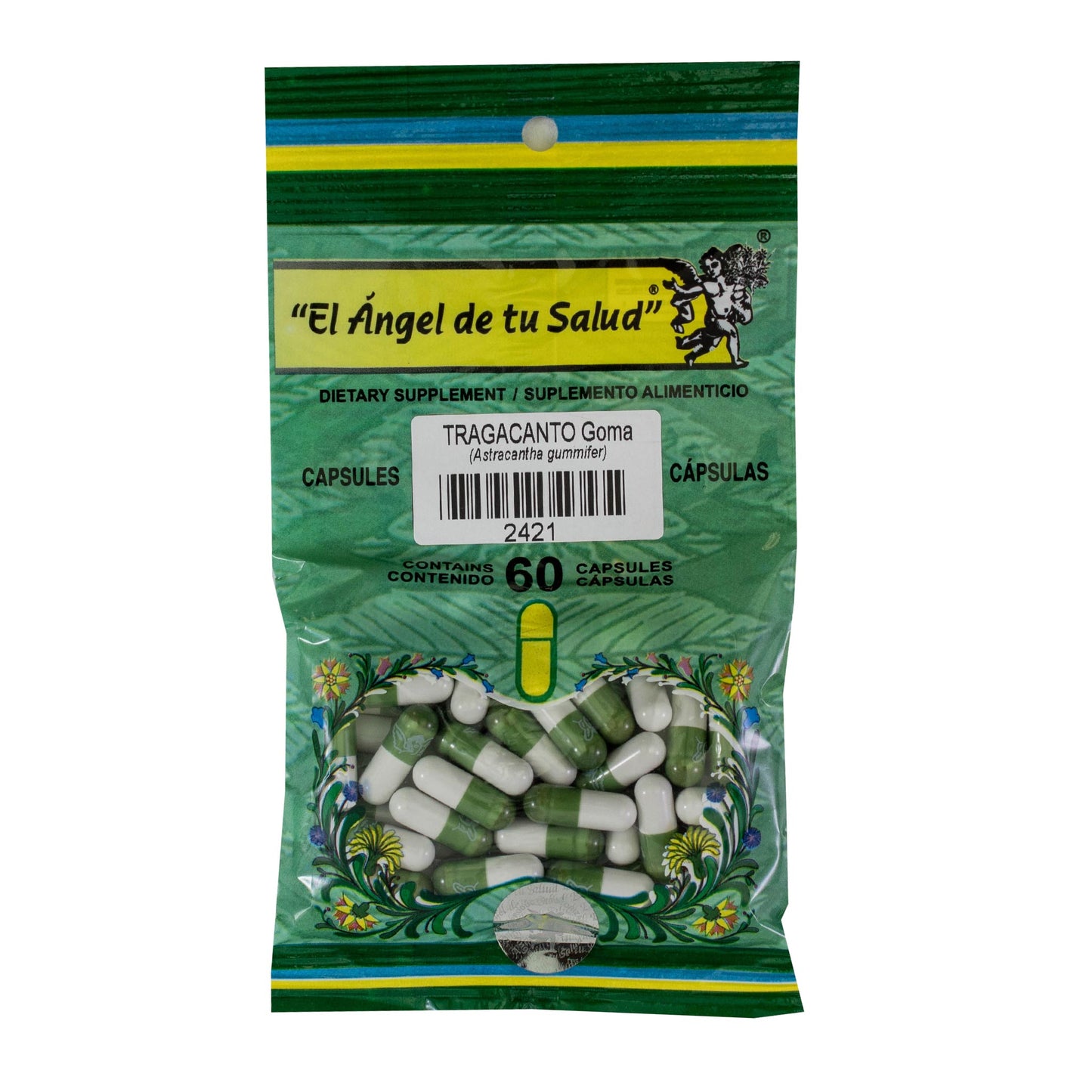 TRAGACANTO goma ™ Cápsula dura bolsa verde 60