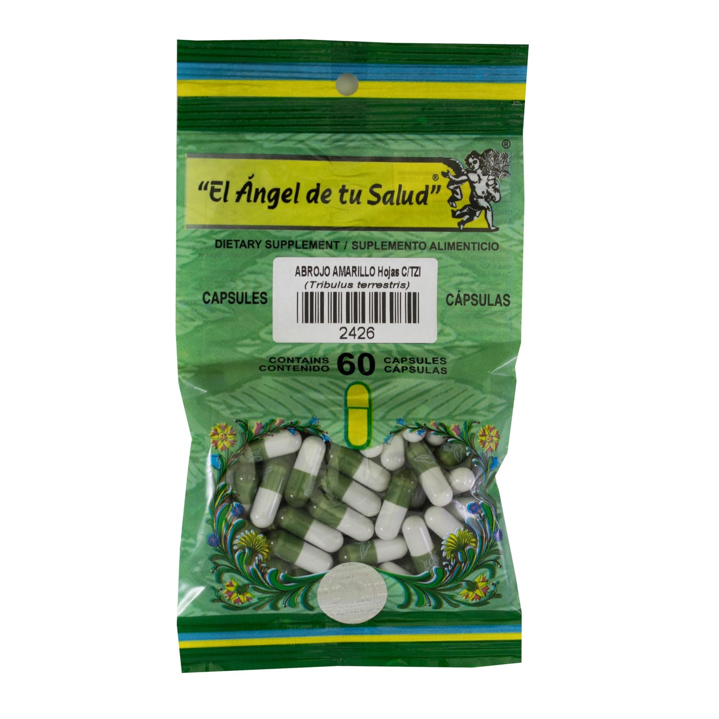 ABROJO AMARILLO corteza ™ Cápsula dura bolsa verde 60