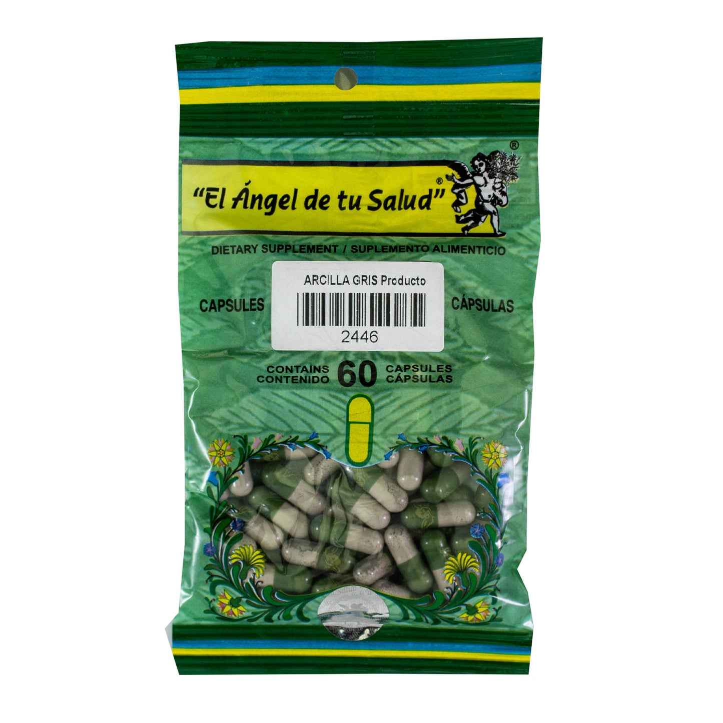 ARCILLA GRIS ™ Cápsula dura bolsa verde 60
