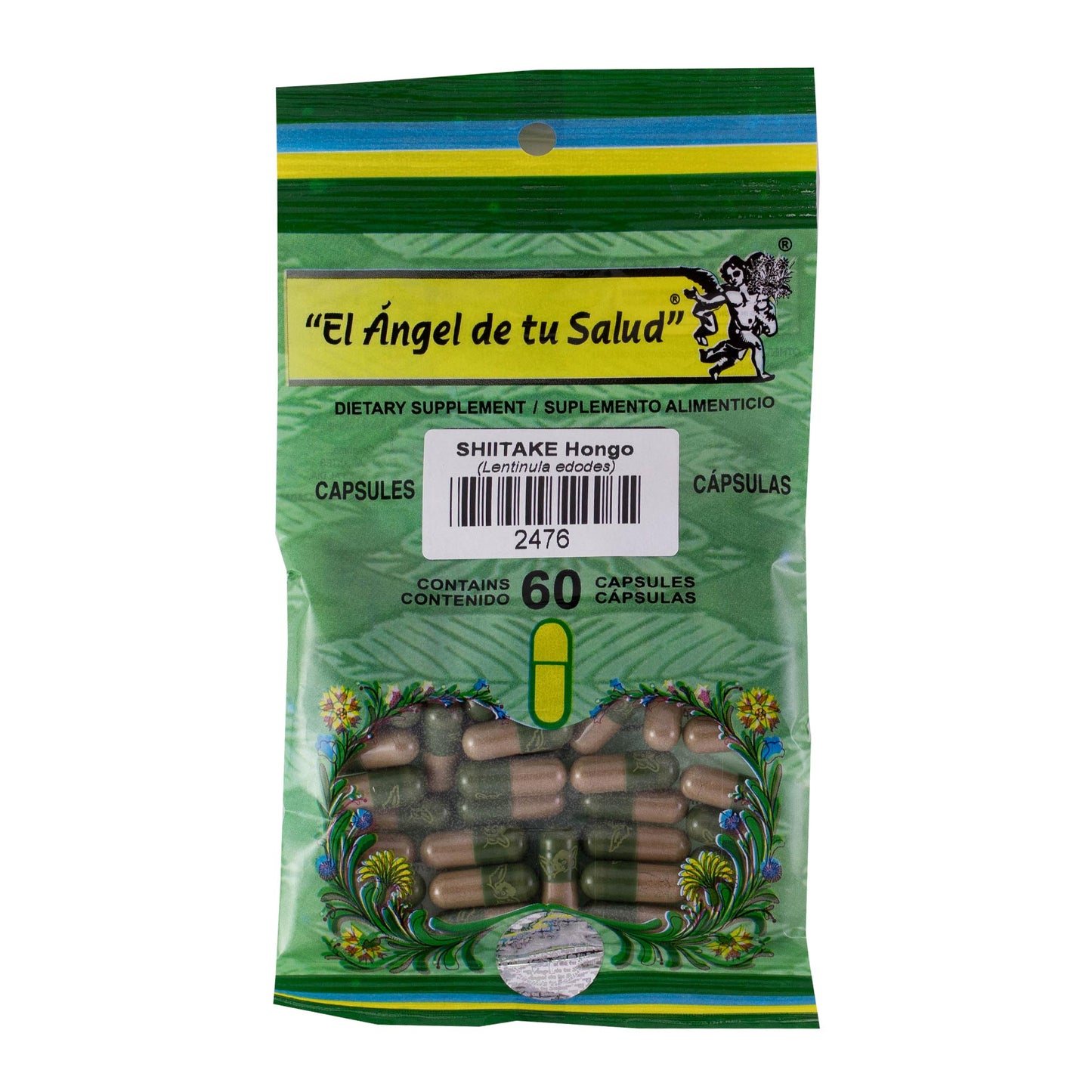 SHITAKE hongo ™ Cápsula dura bolsa verde 60