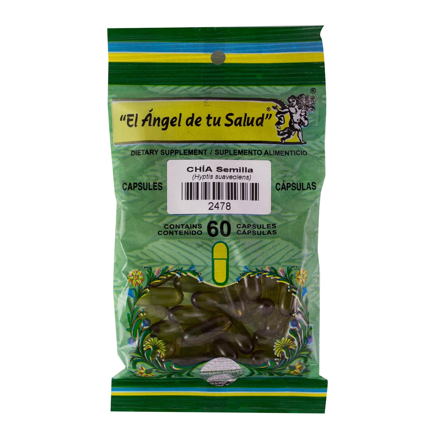 CHÍA Semilla ™ Cápsula blanda bolsa verde 60