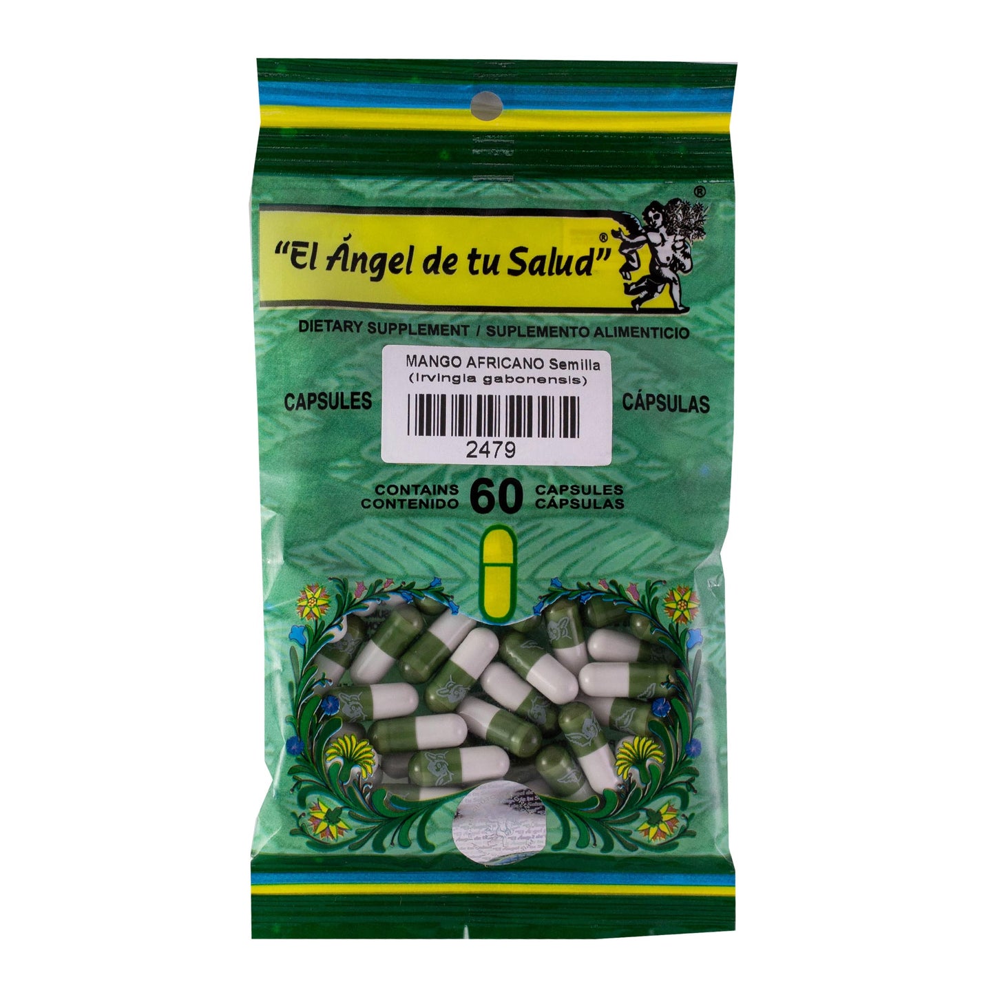 MANGO AFRICANO Semilla ™ Cápsula dura bolsa verde 60