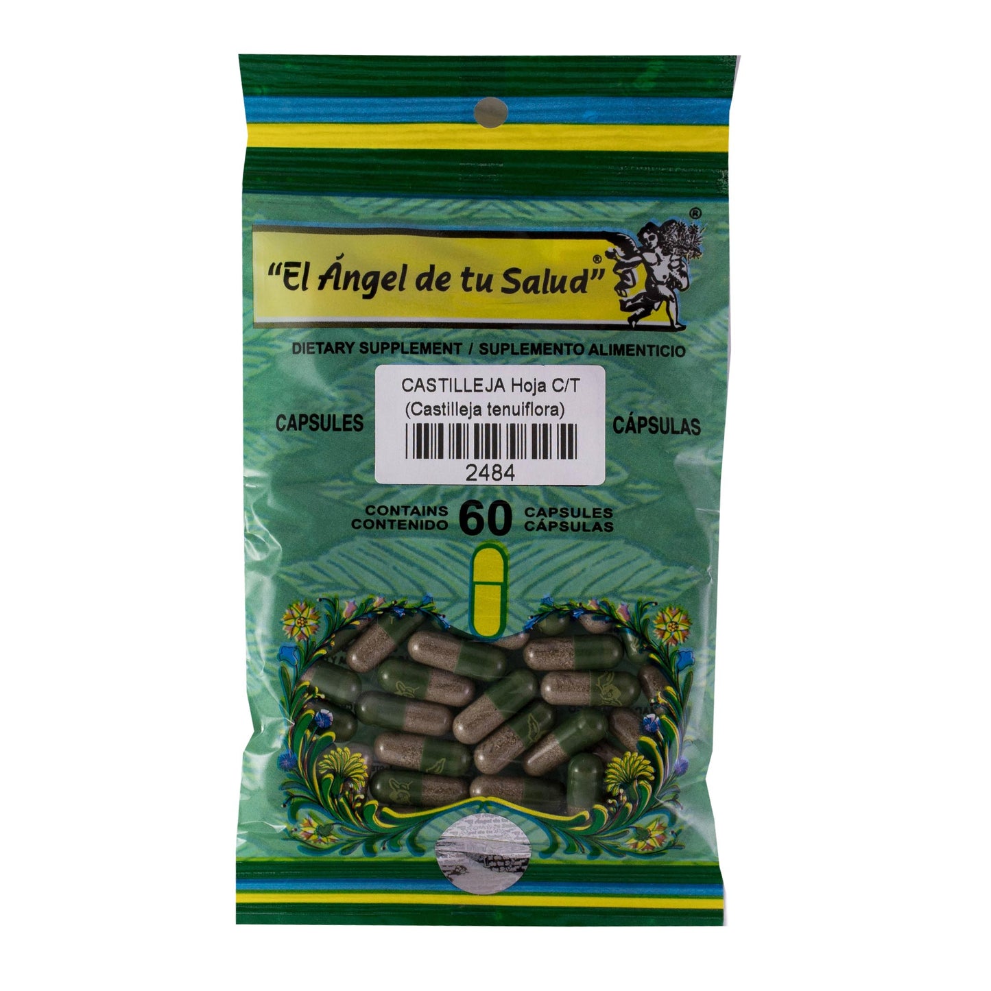 CASTILLEJA hojas con tallo ™ Cápsula dura bolsa verde 60