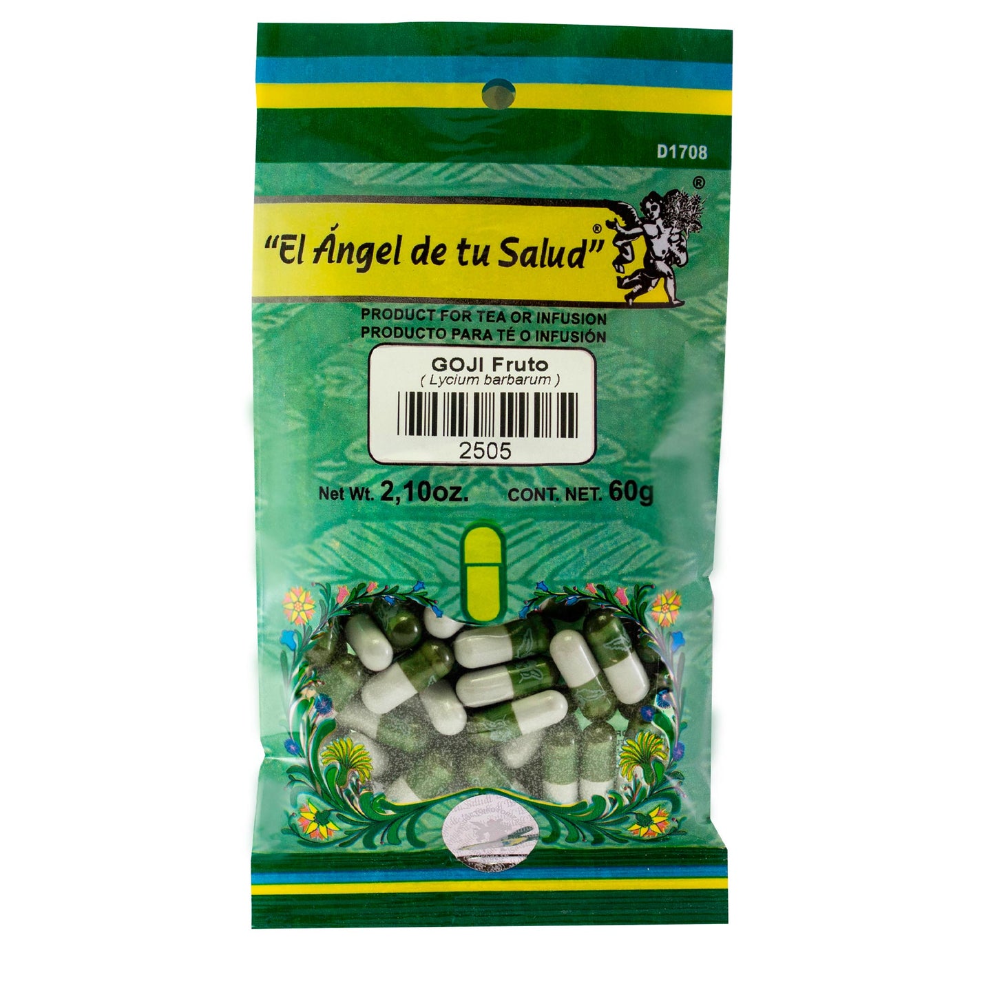 GOJI fruto ™ Cápsula dura bolsa verde 60
