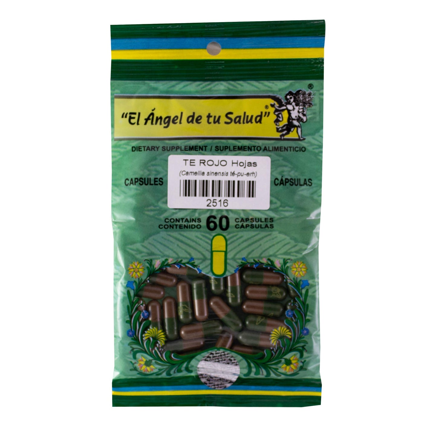 TÉ ROJO ™ Cápsula dura bolsa verde 60