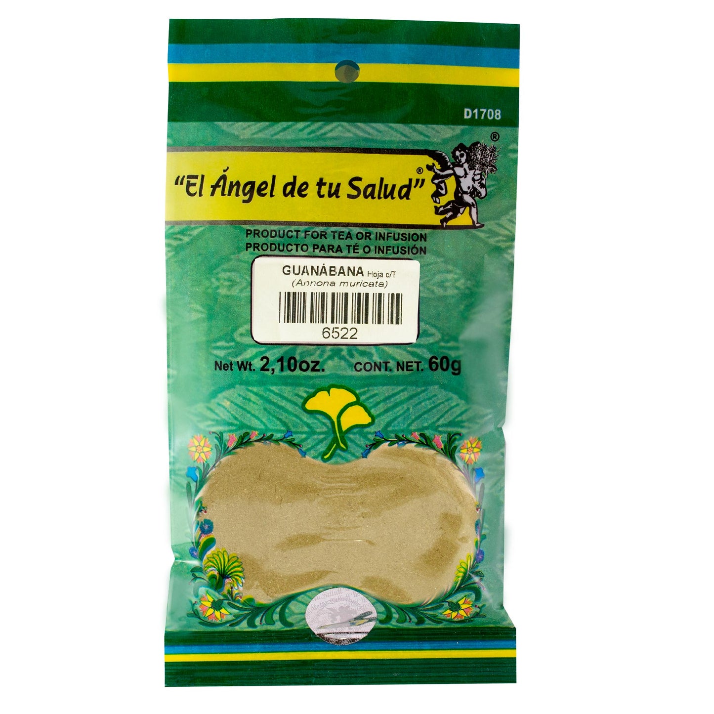 GUANÁBANA hojas con tallo ™ Polvo bolsa verde 60g