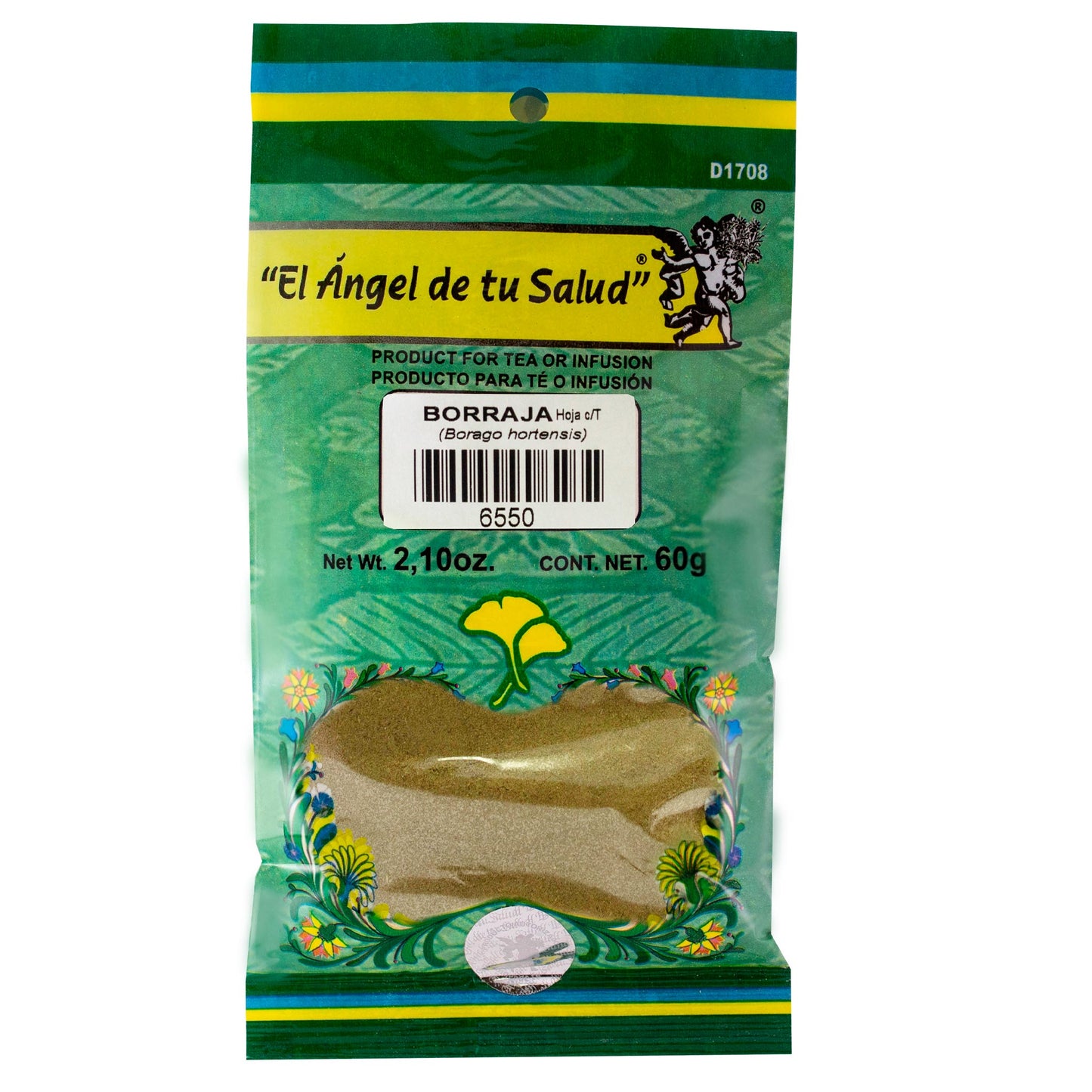 BORRAJA hojas con tallo ™ Polvo bolsa verde 60g