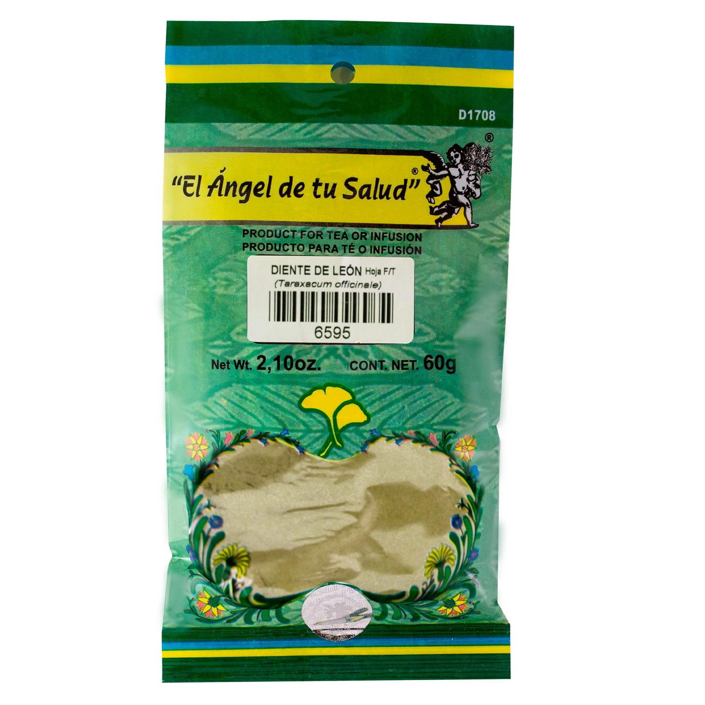 DIENTE DE LEÓN hojas, flor con tallo ™ Polvo bolsa verde 60g
