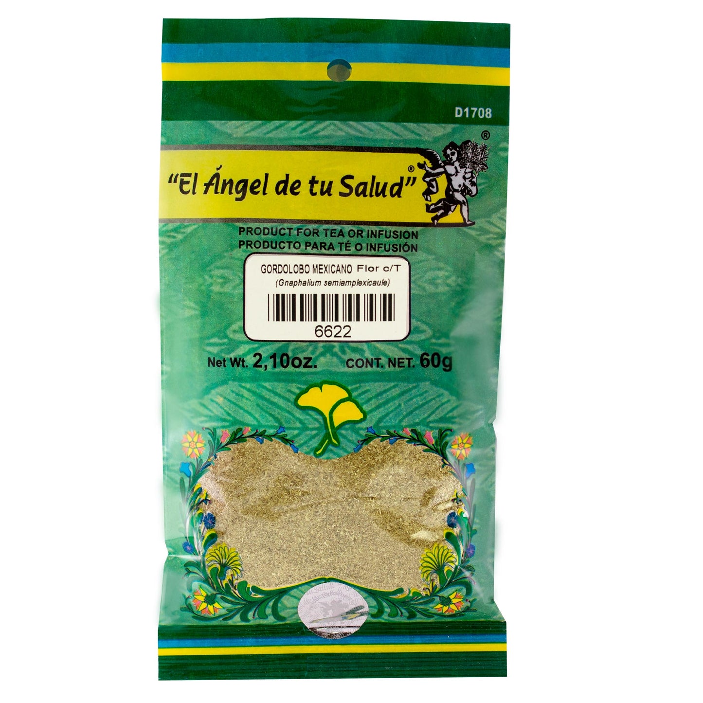 GORDOLOBO MEXICANO flor con tallo ™ Polvo bolsa verde 60g