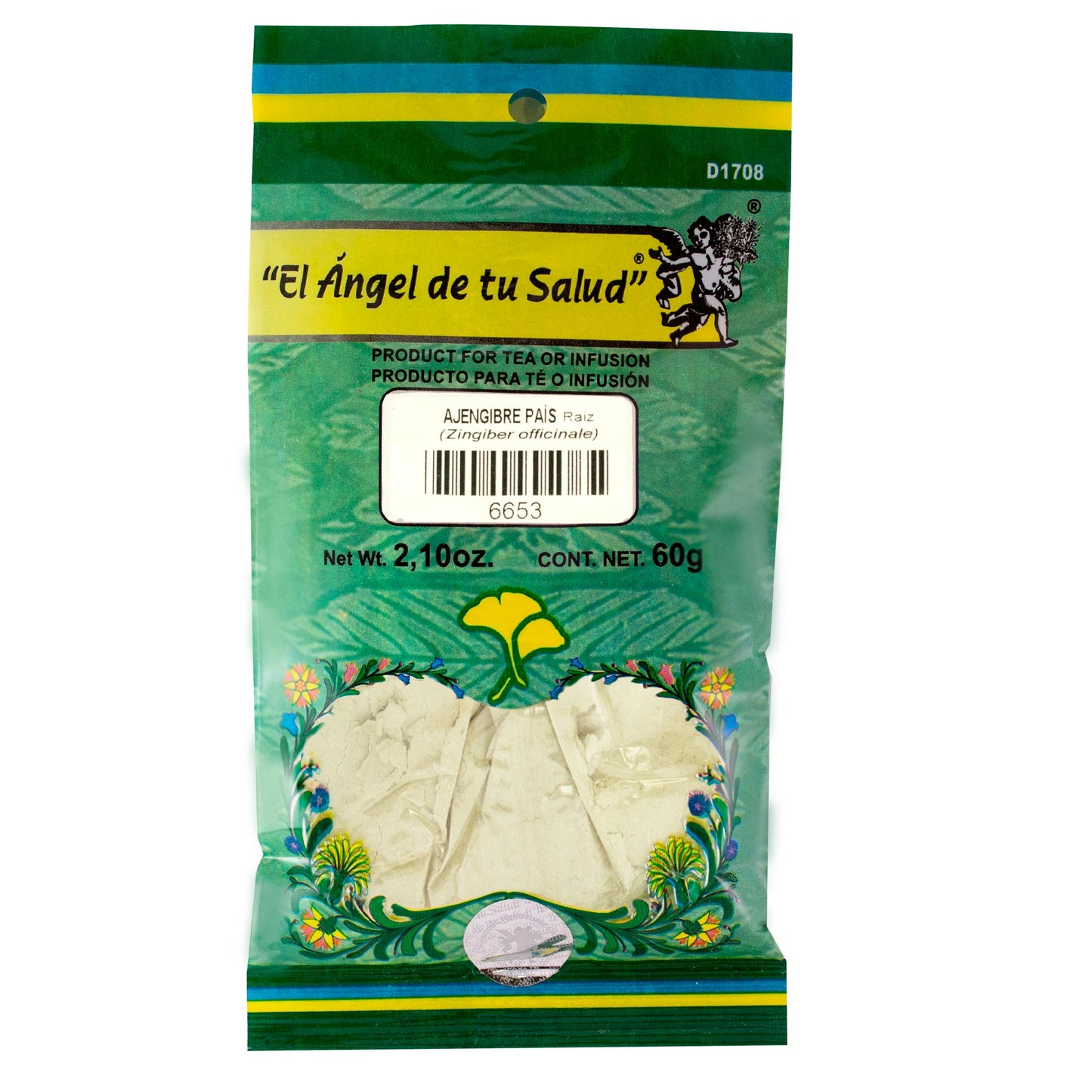 AJENGIBRE ráiz País ™ Polvo bolsa verde 60g