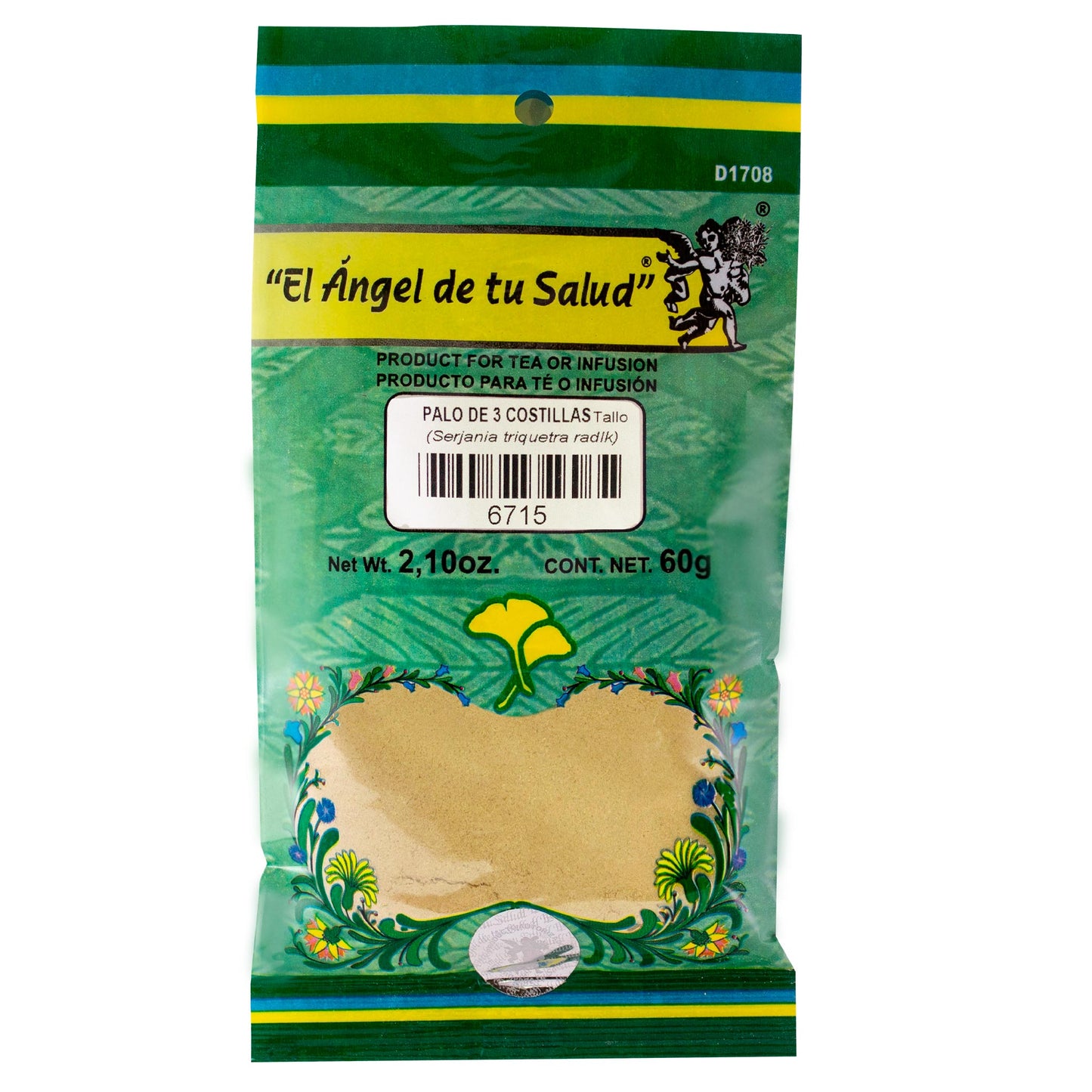 PALO DE 3 COSTILLAS tallo ™ Polvo bolsa verde 60g