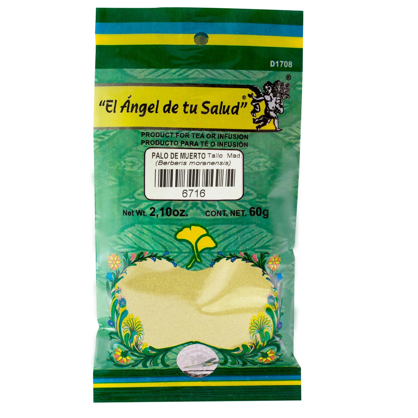 PALO DE MUERTO tallo madera ™ Polvo bolsa verde 60g