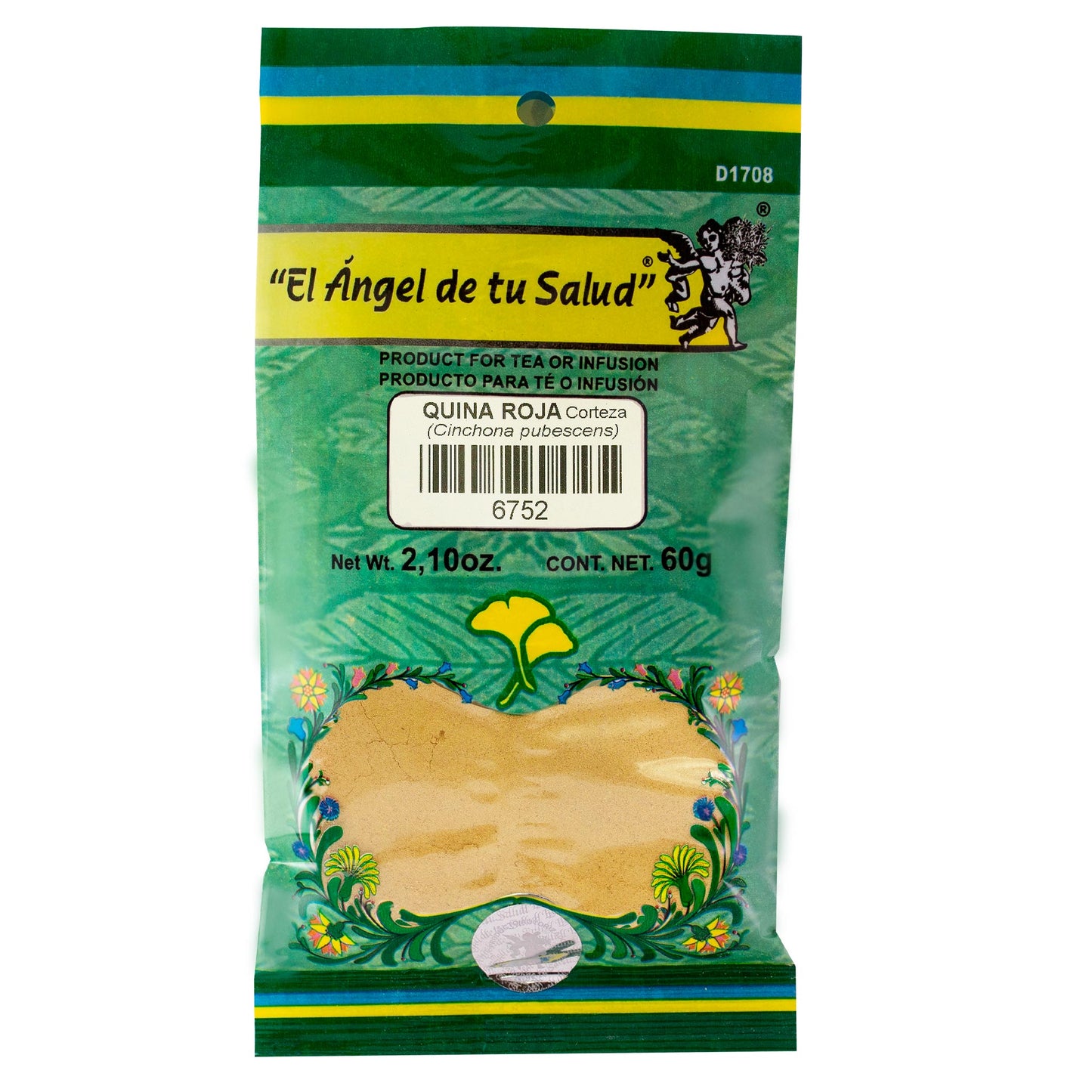 QUINA ROJA corteza ™ Polvo bolsa verde 60g