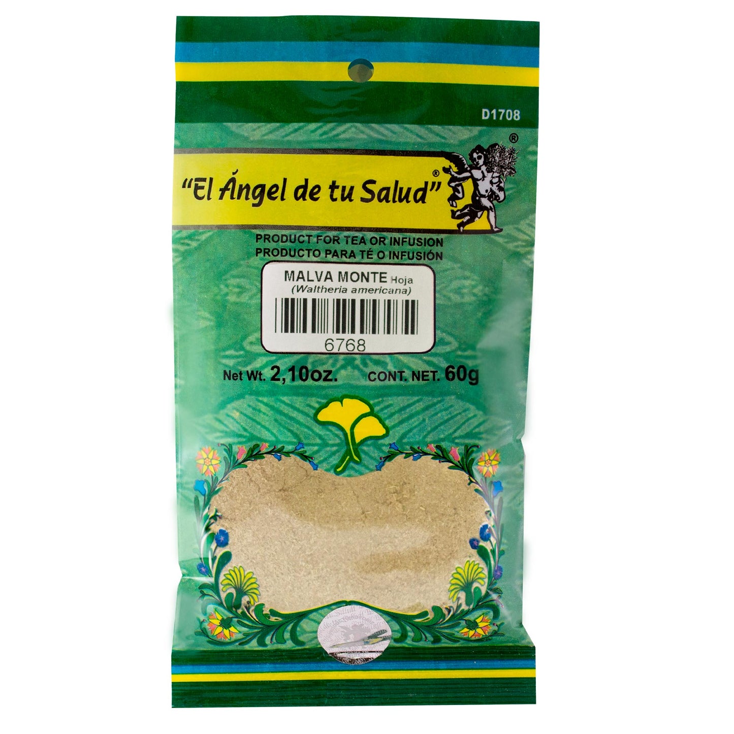 MALVA MONTE hoja ™ Polvo bolsa verde 60g