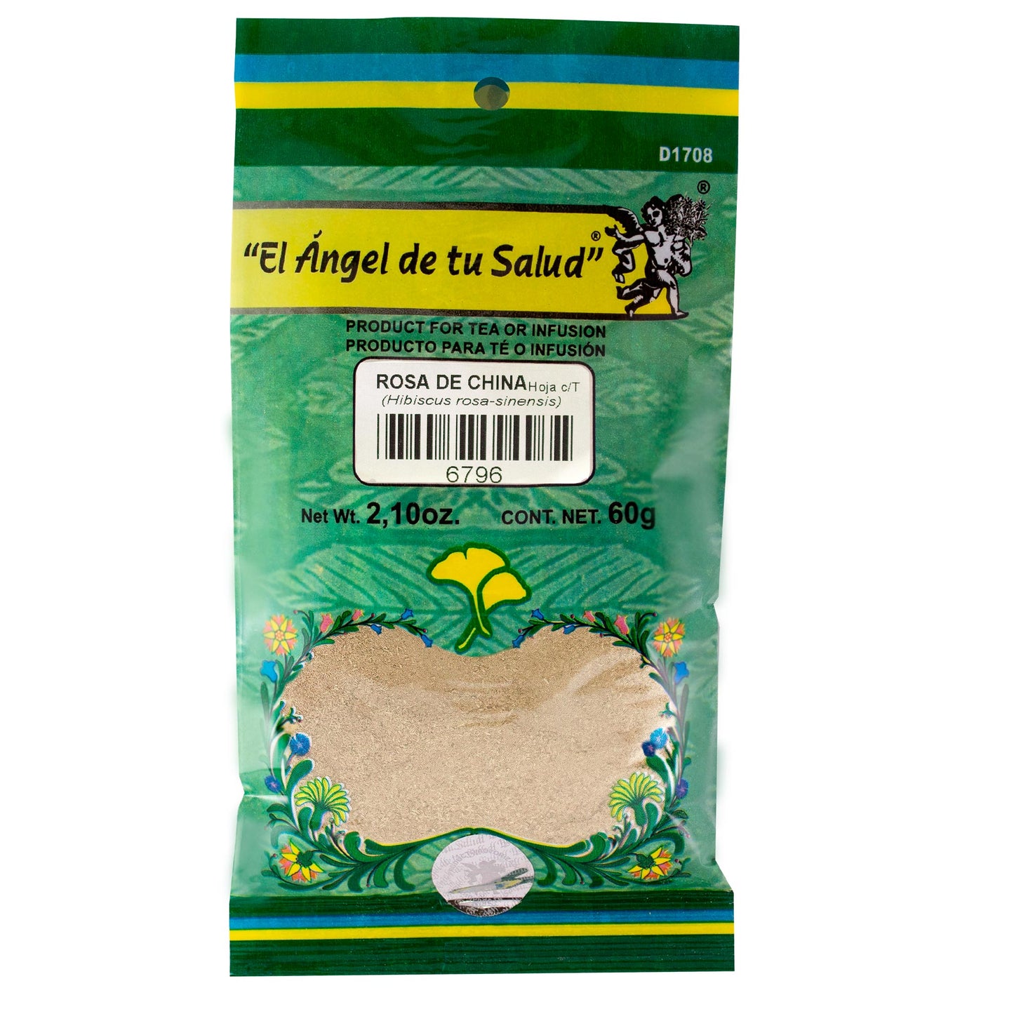 ROSA DE CHINA hojas con tallo ™ Polvo bolsa verde 60g