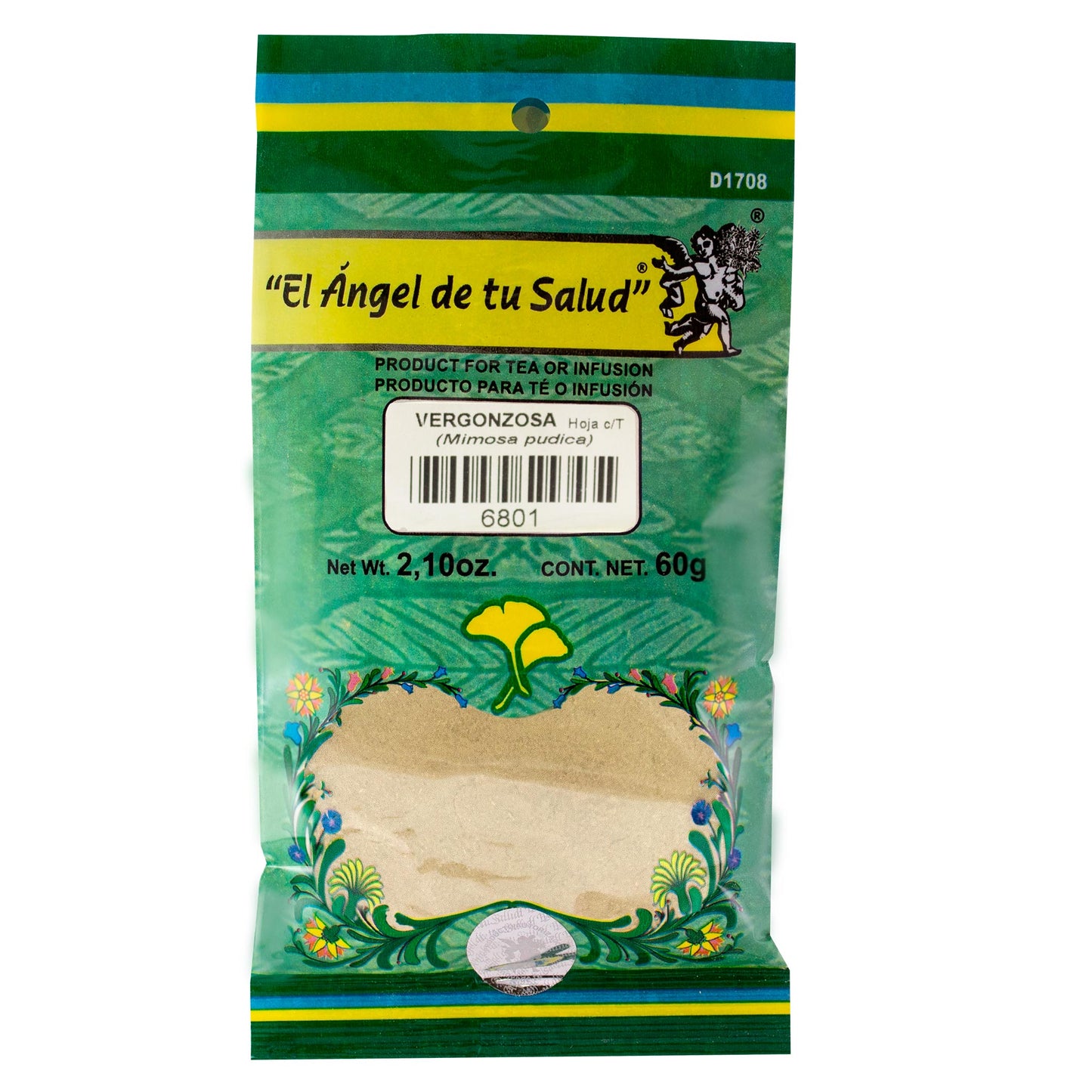VERGONZOSA hojas con tallo ™ Polvo bolsa verde 60g