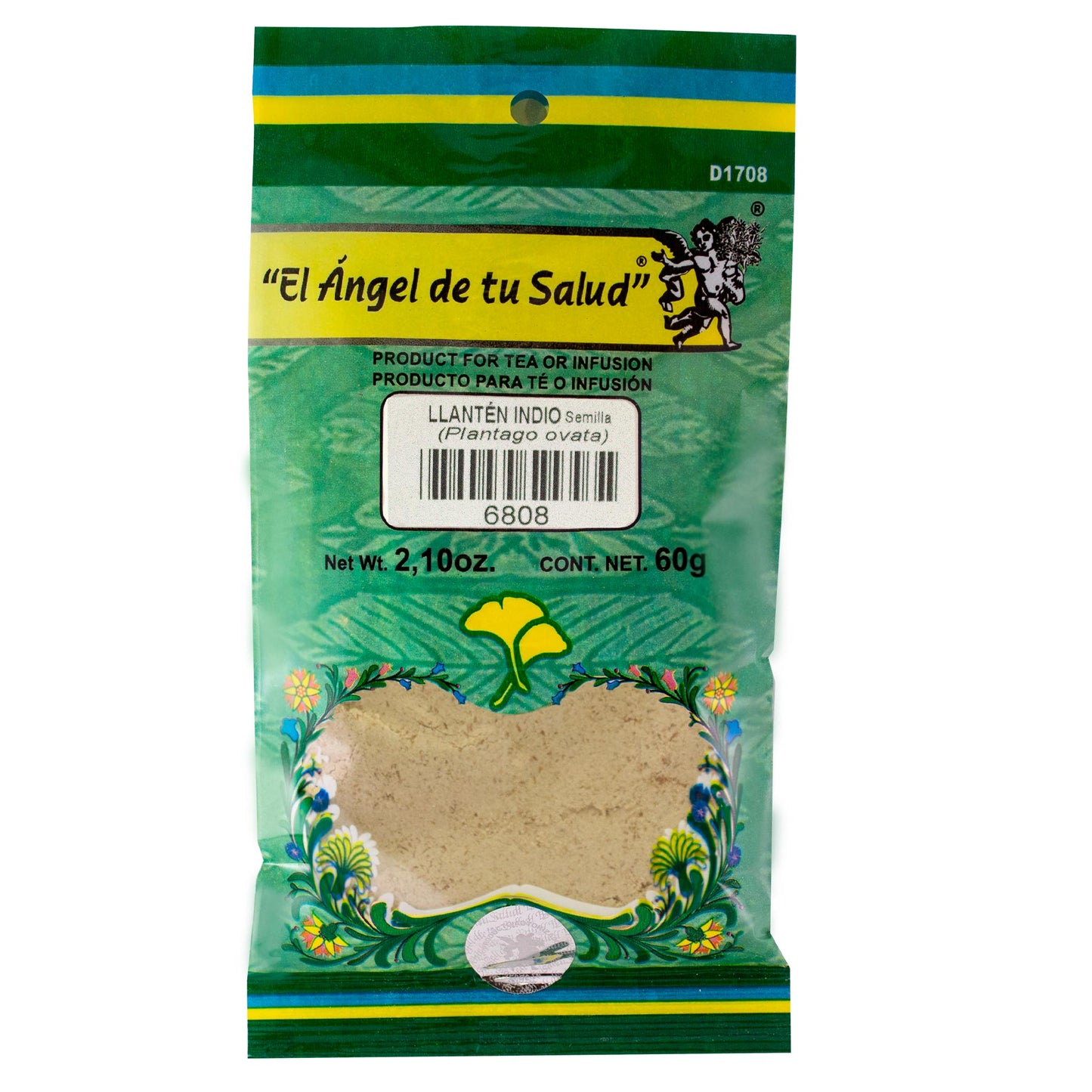 LLANTÉN INDIO Semilla ™ Polvo bolsa verde 60g