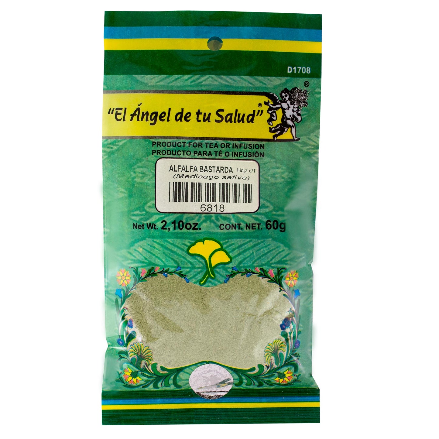 ALFALFA BASTARDA hojas con tallo ™ Polvo bolsa verde 60g
