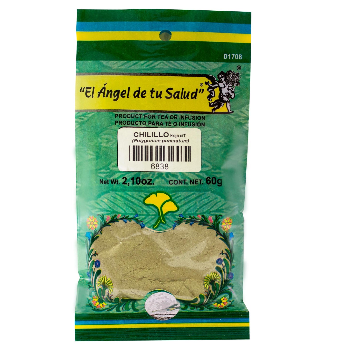 CHILILLO hojas con tallo ™ Polvo bolsa verde 60g