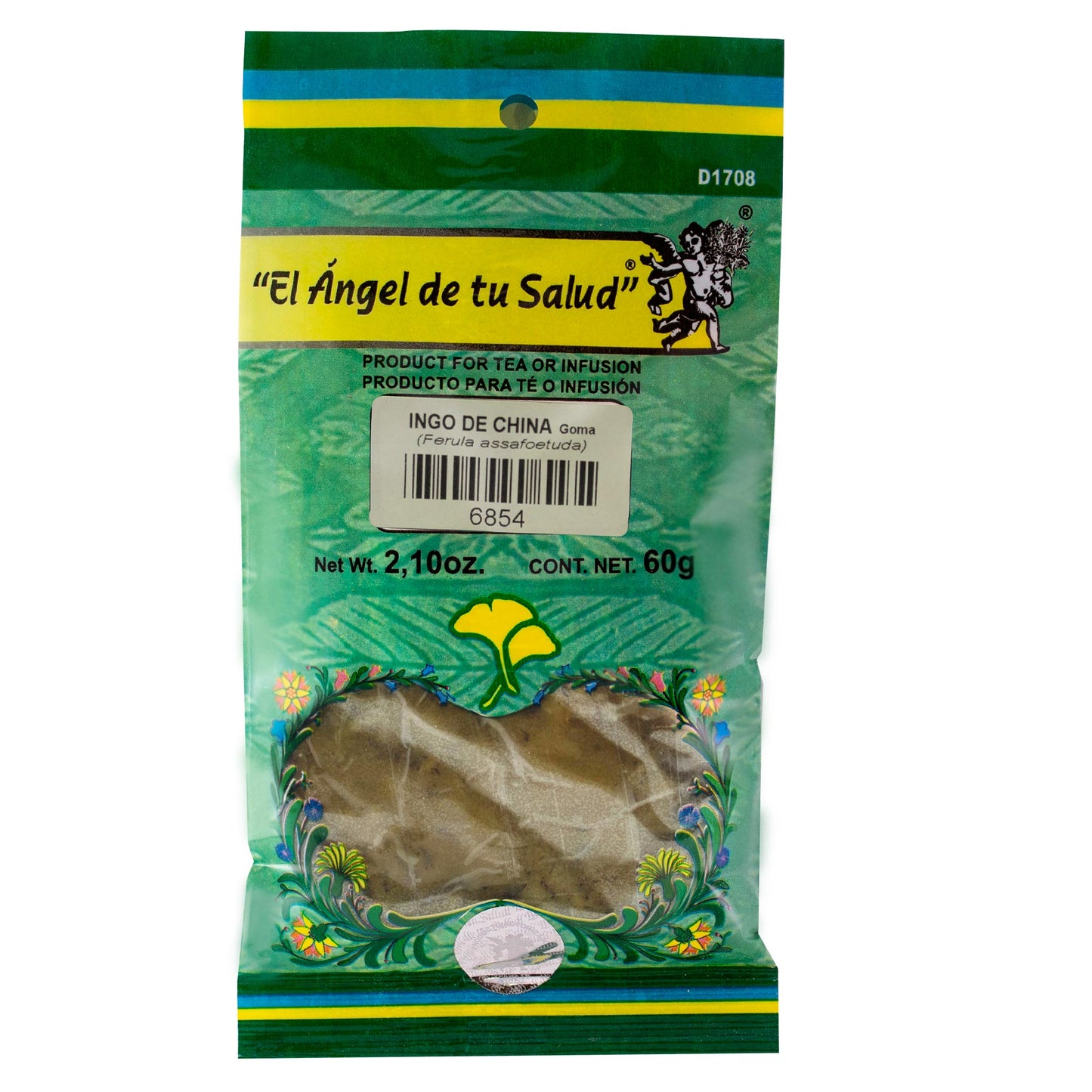 INGO DE CHINA Goma ™ Polvo bolsa verde 60g