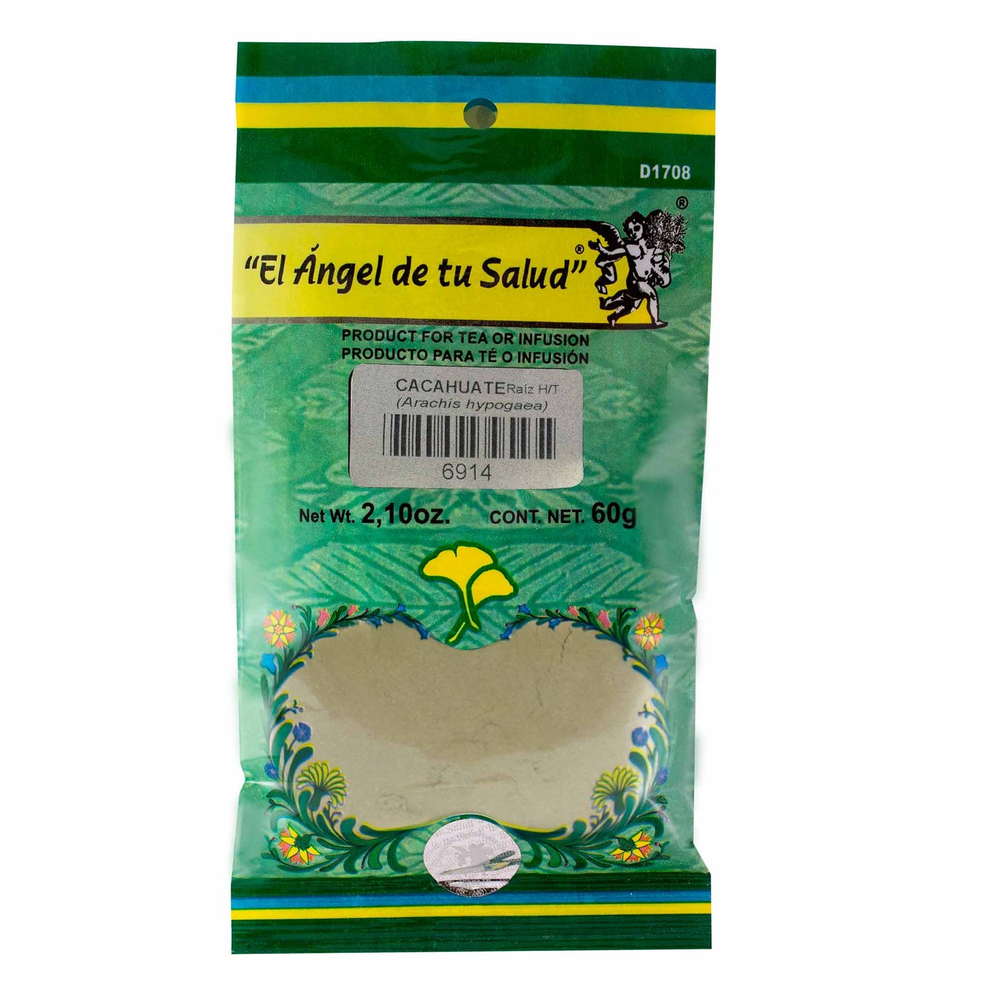 CACAHUATE raíz, hoja con tallo ™ Polvo bolsa verde 60g