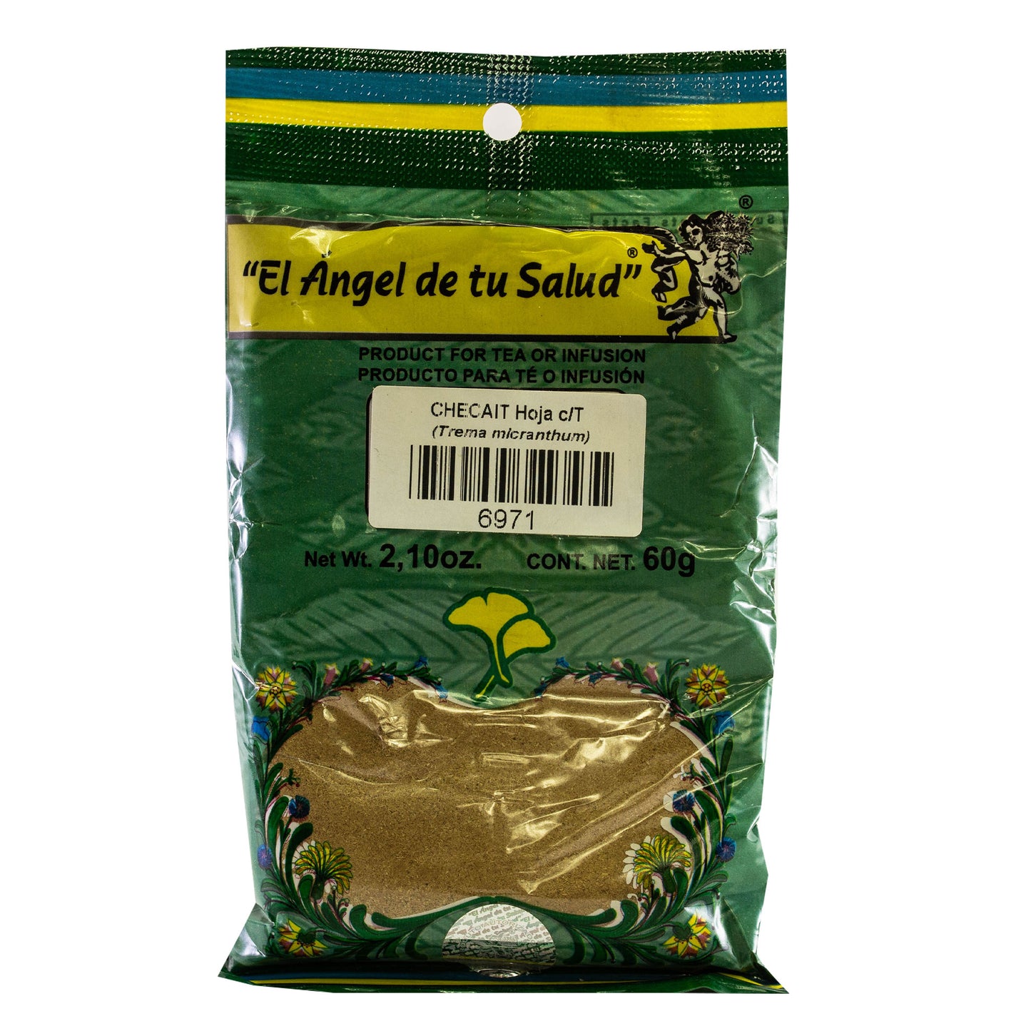 CHECAIT hojas con tallo ™ Polvo bolsa verde 60g