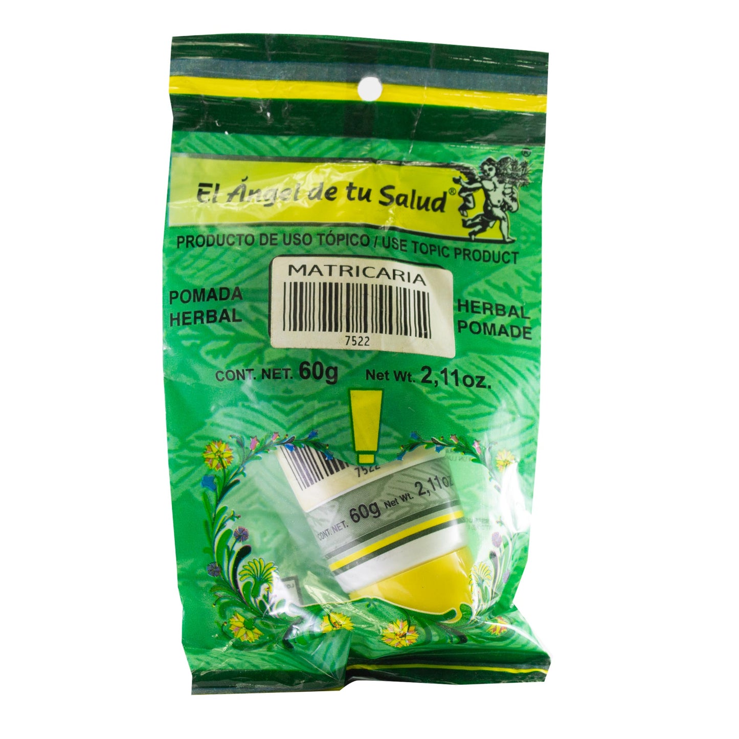 Pomada MATRICARIA ™ bolsa verde tubo 60g