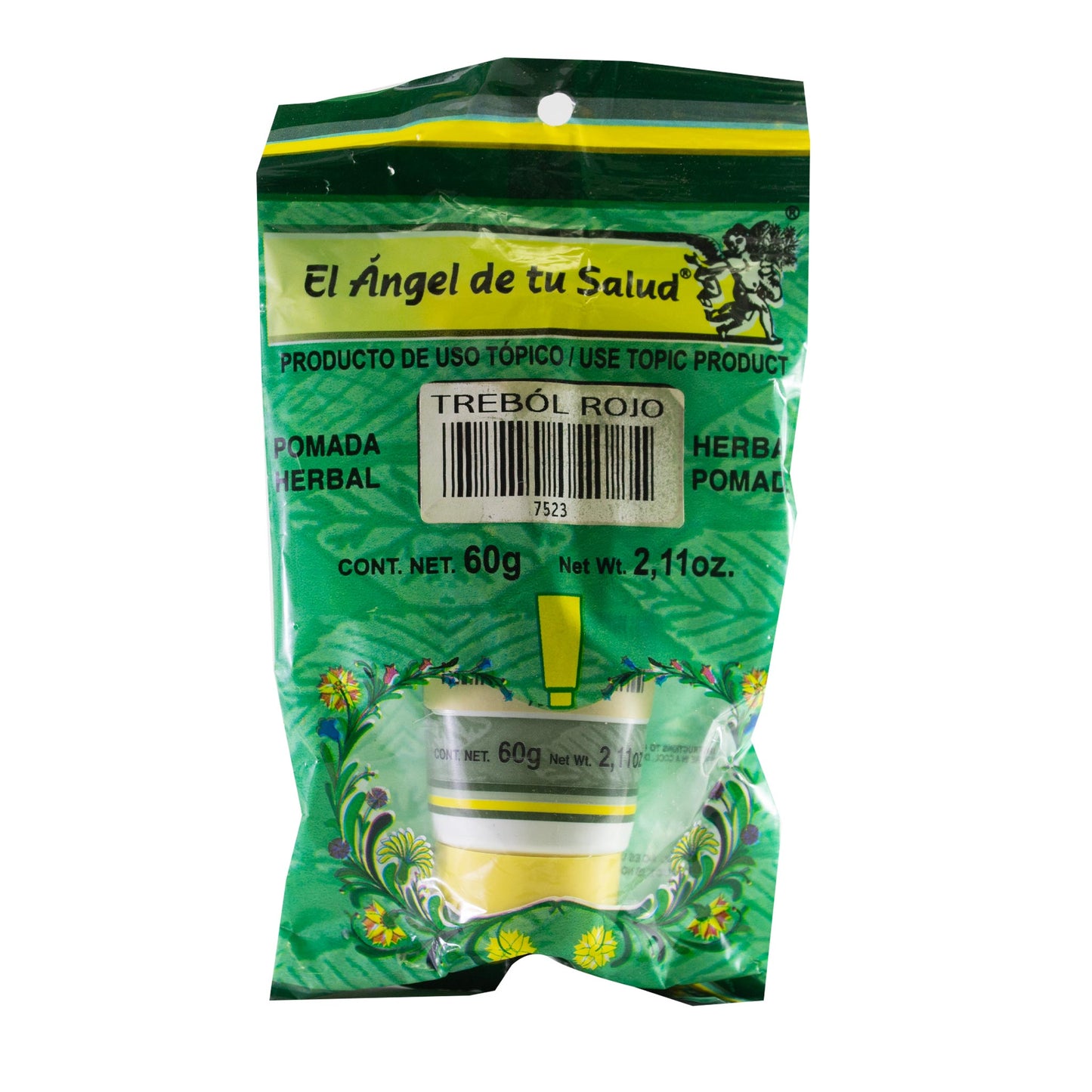 Pomada TRÉBOL ROJO ™ bolsa verde tubo 60g