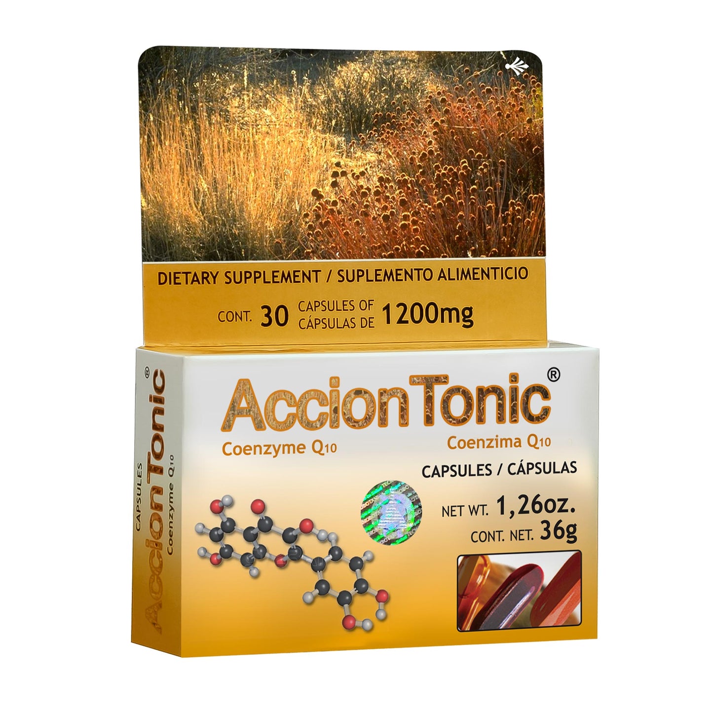 Cápsulas ACCIONTONIC ® coenzima Q10 caja blister 30