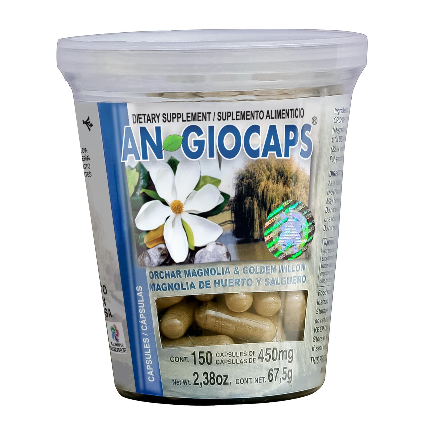 Cápsulas ANGIOCAPS ® magnolia de huerto y salguero frasco 150u