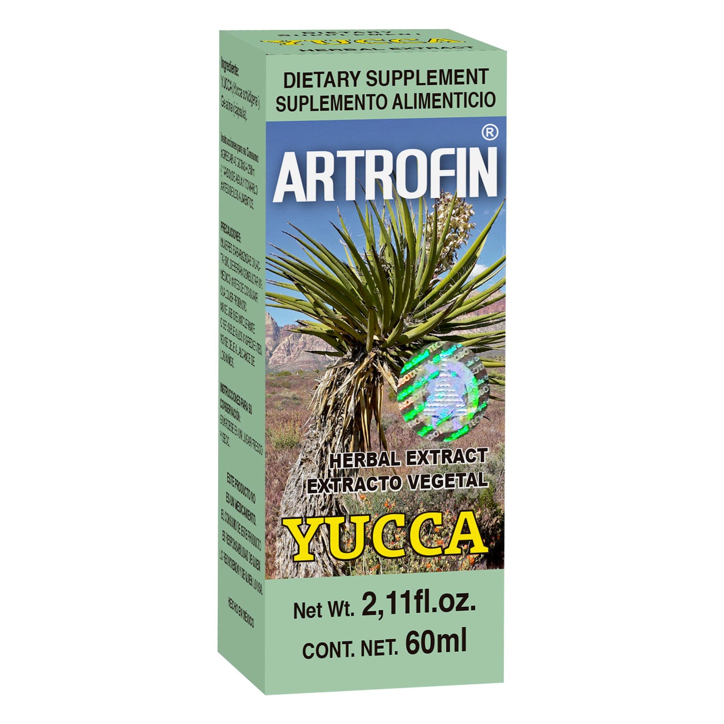 Extracto vegetal ARTROFIN ® yucca caja frasco gotero 60ml