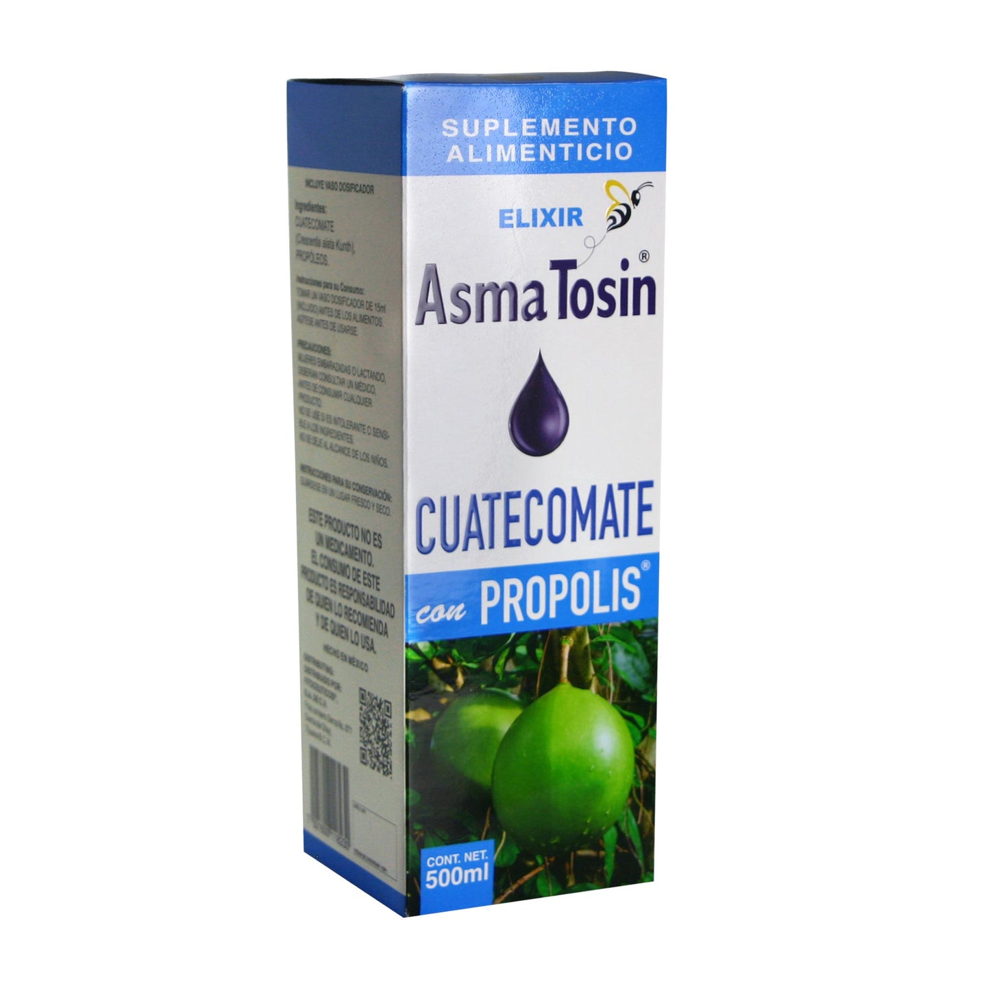 Elixir ASMATOSIN ® cuatecomate y propolis caja frasco 500ml