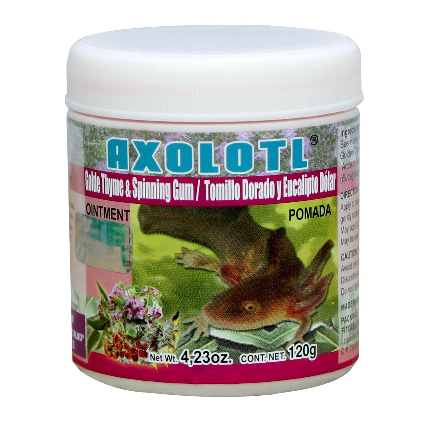 Pomada AXOLOTL ® tomillo dorado con eucalipto tarro 120g