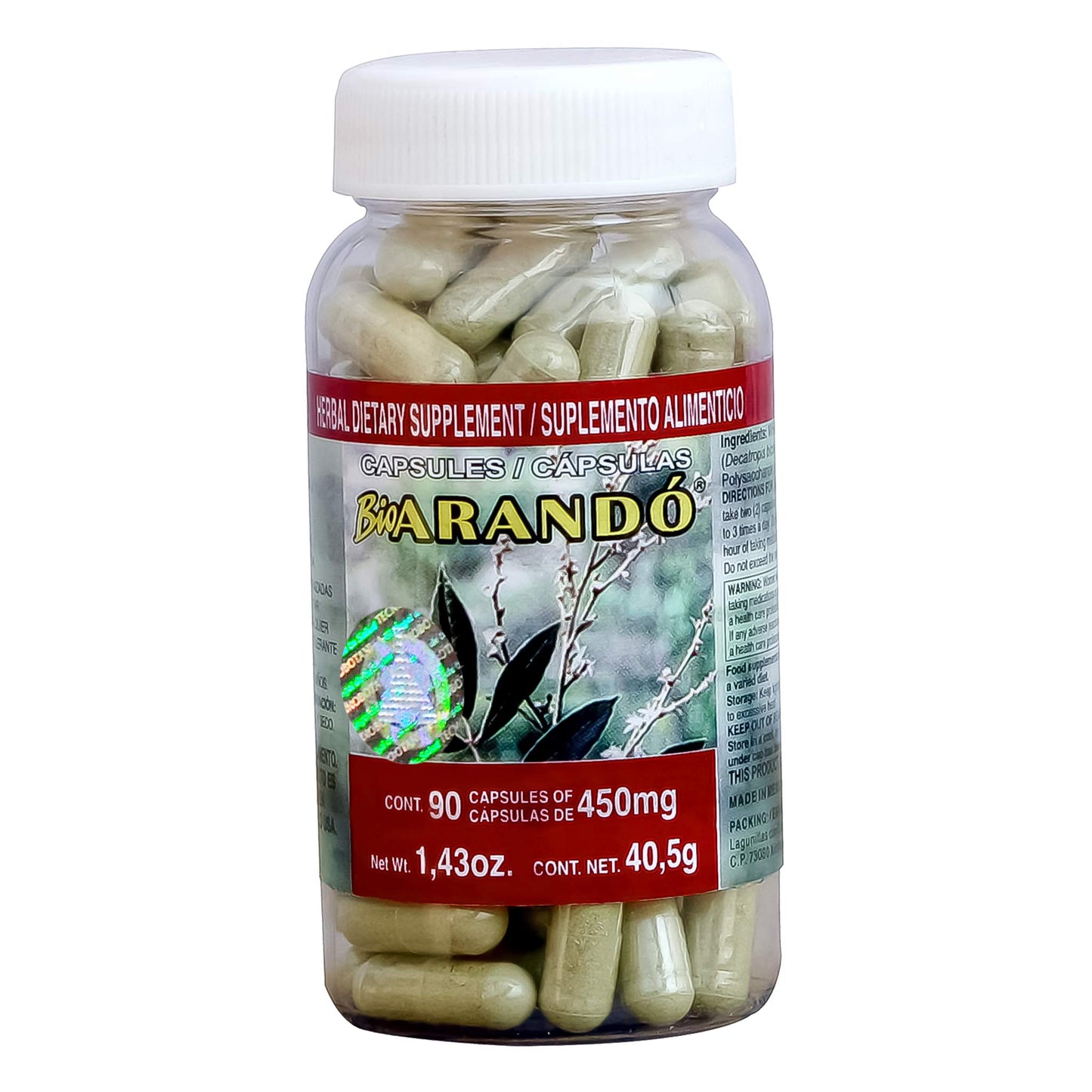 Cápsulas BIOARANDO ® arandó hojas frasco 90