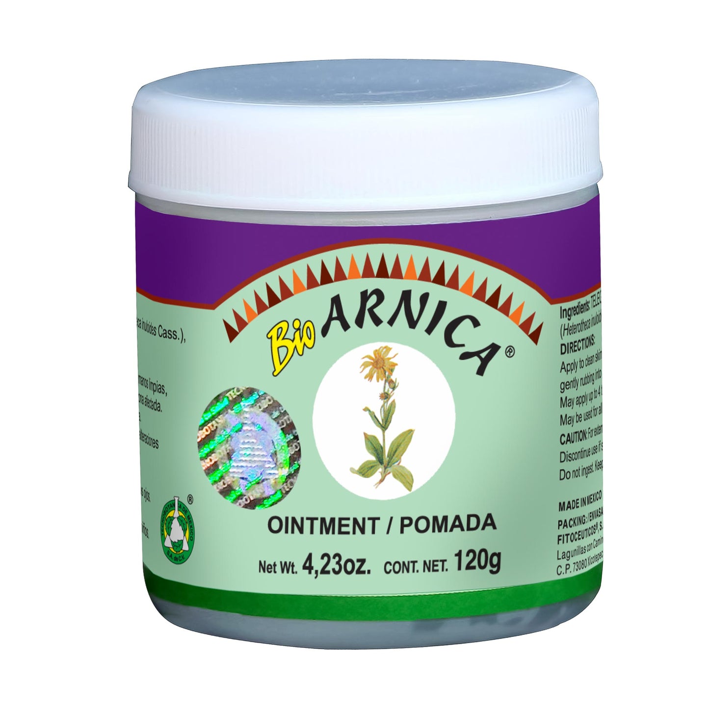 Pomada BIOARNICA ® flor de acahual tarro 120g