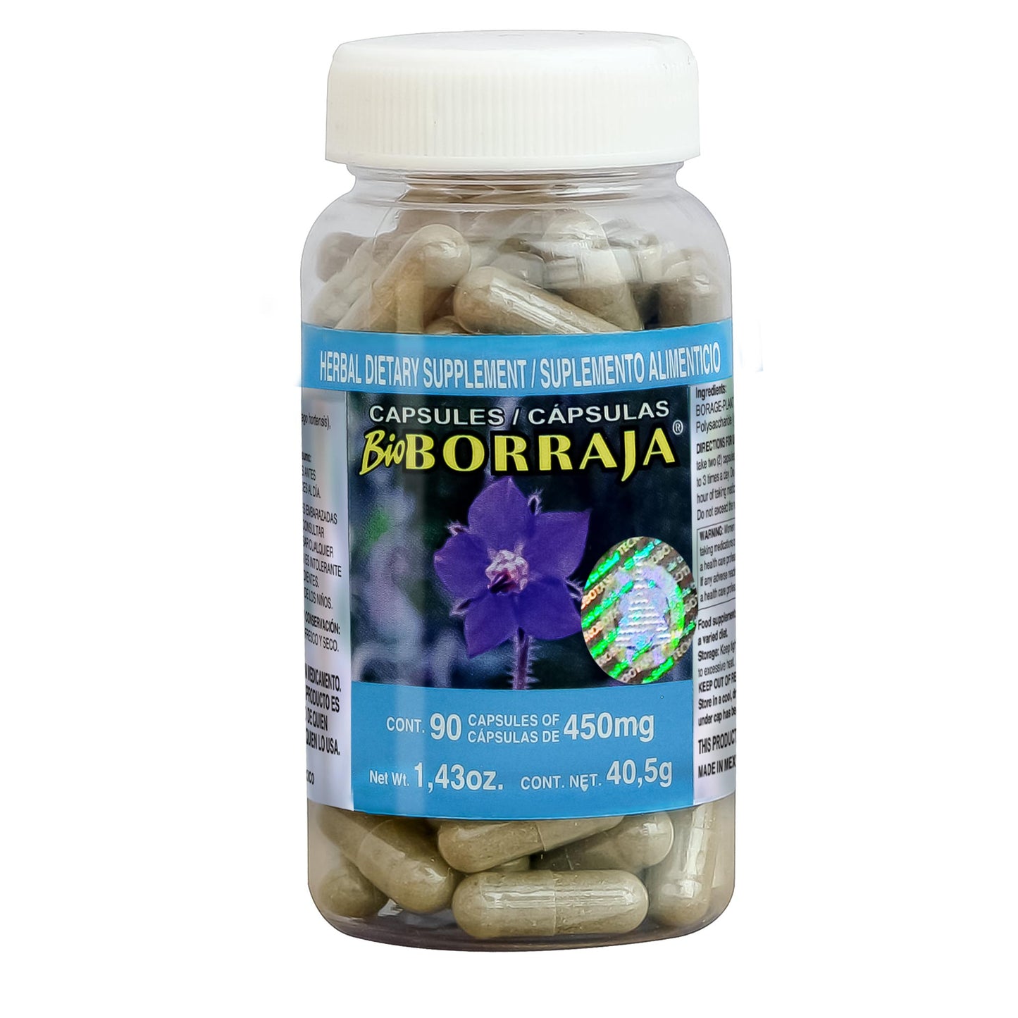 Cápsulas BIOBORRAJA ® borraja hojas frasco 90