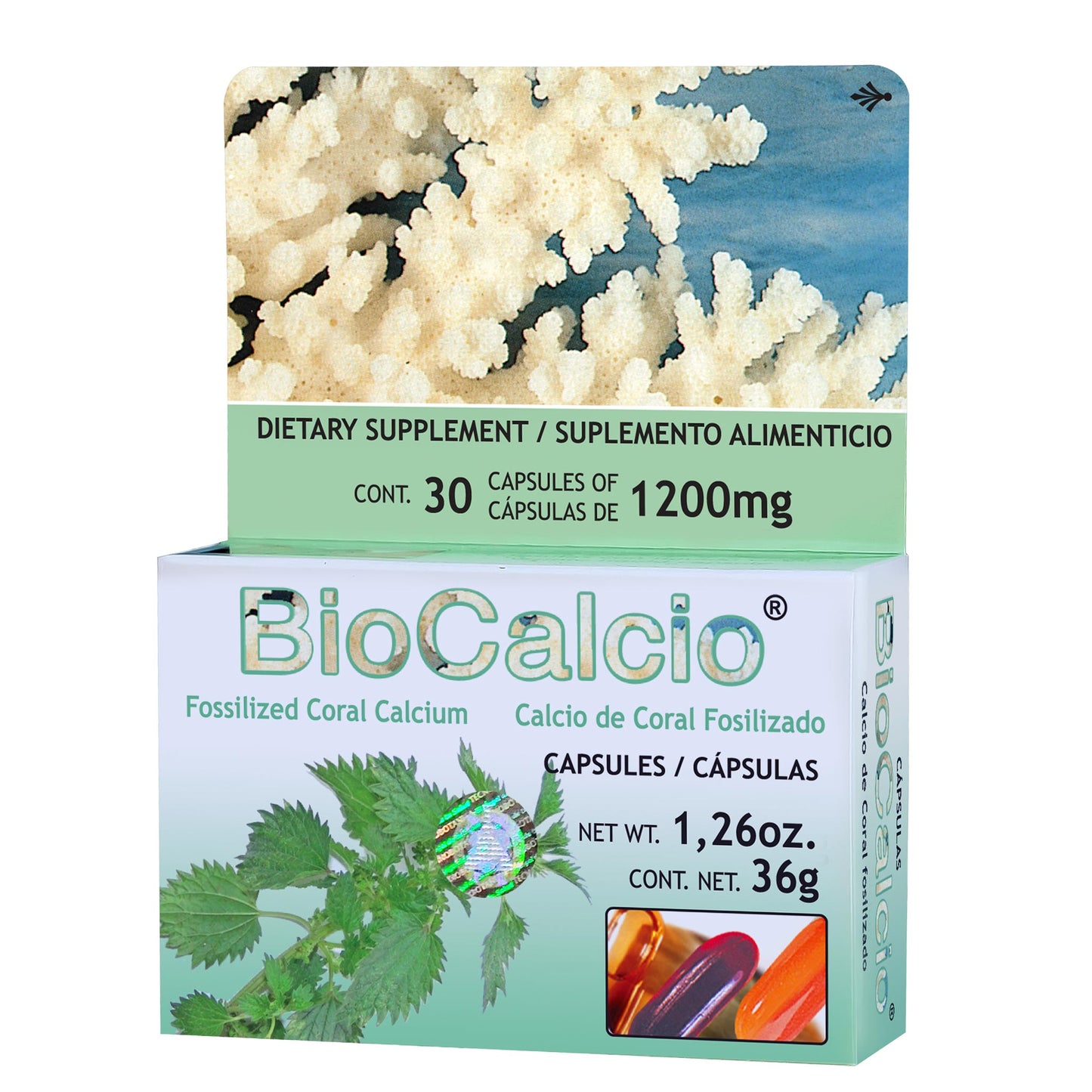 Cápsulas BIOCALCIO ® calcio de coral fosilizado caja blister 30u