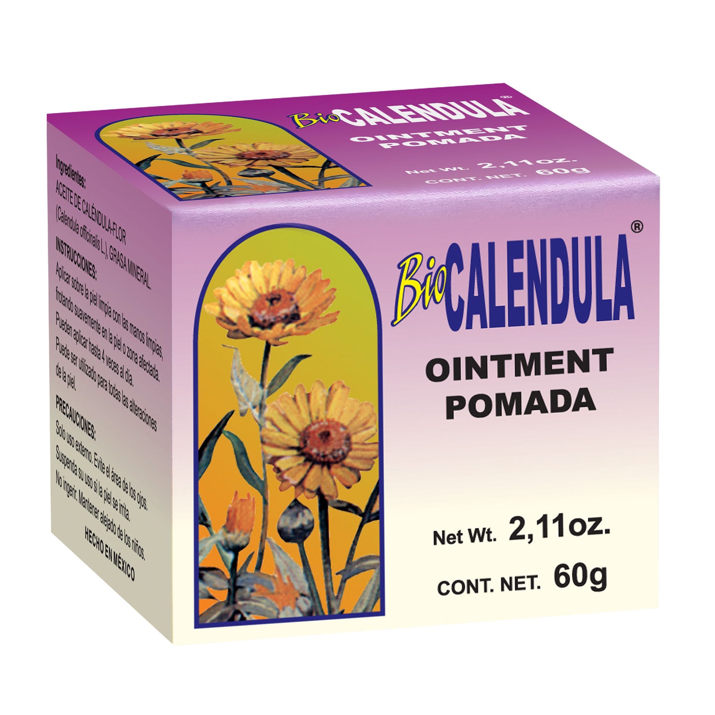 Pomada BIOCALENDULA ® aceite de flor de caléndula tarro 60g