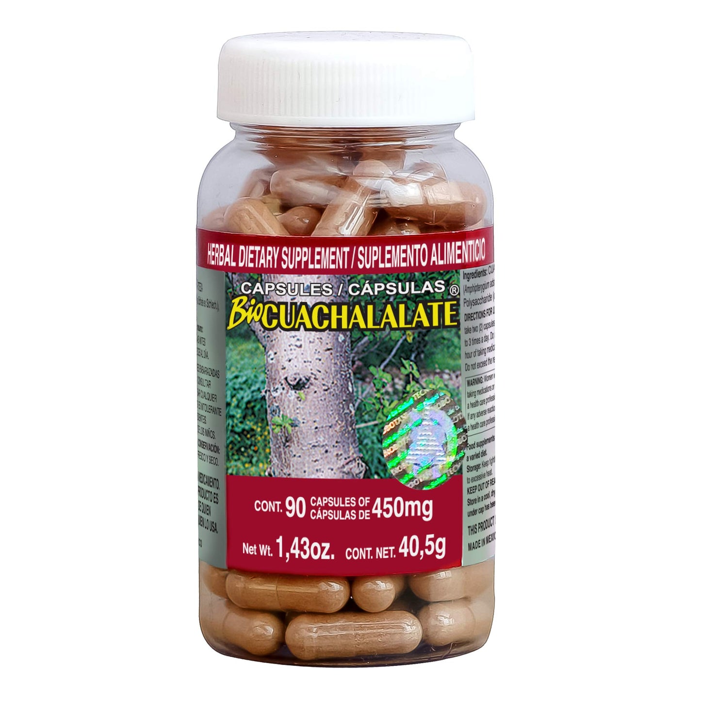 Cápsulas BIOCUACHALALATE ® cuachalalate corteza frasco 90
