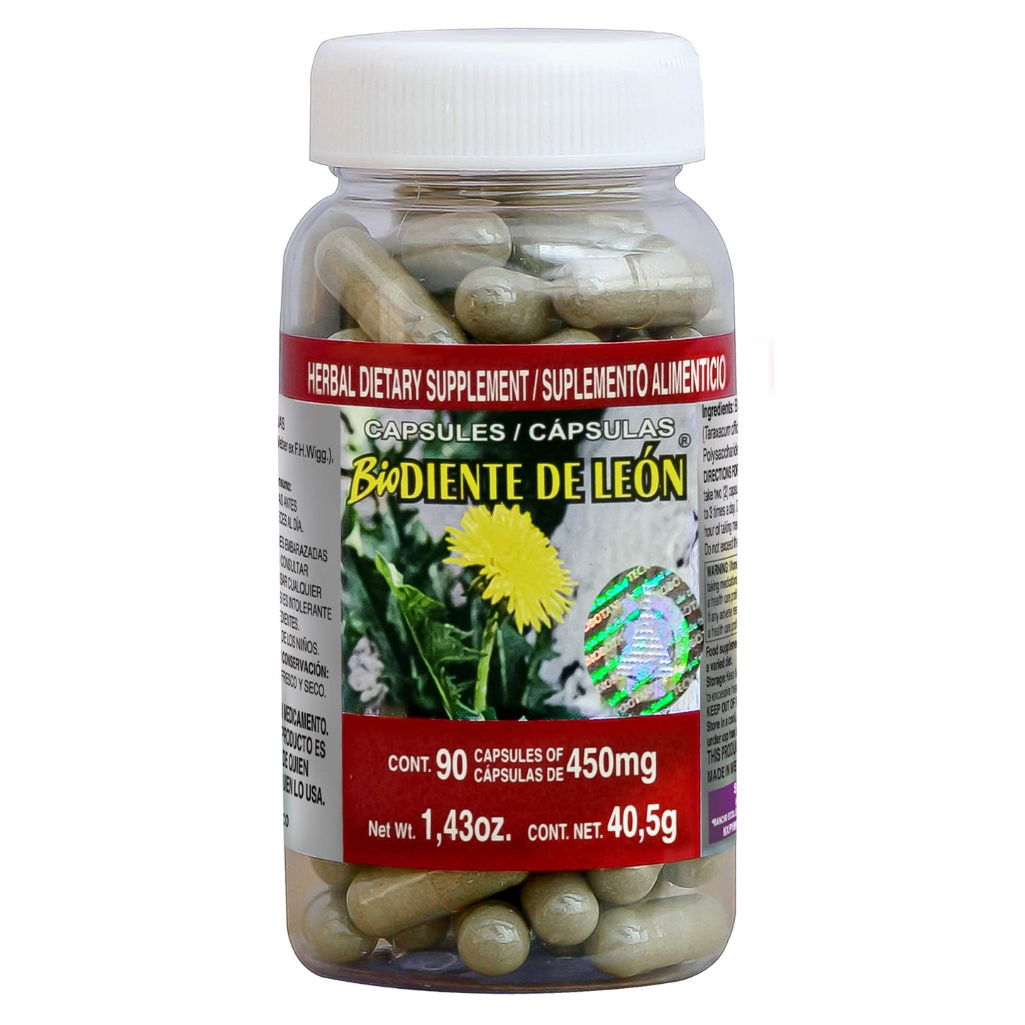 Cápsulas BIODIENTE DE LEON ® diente de león frasco 90