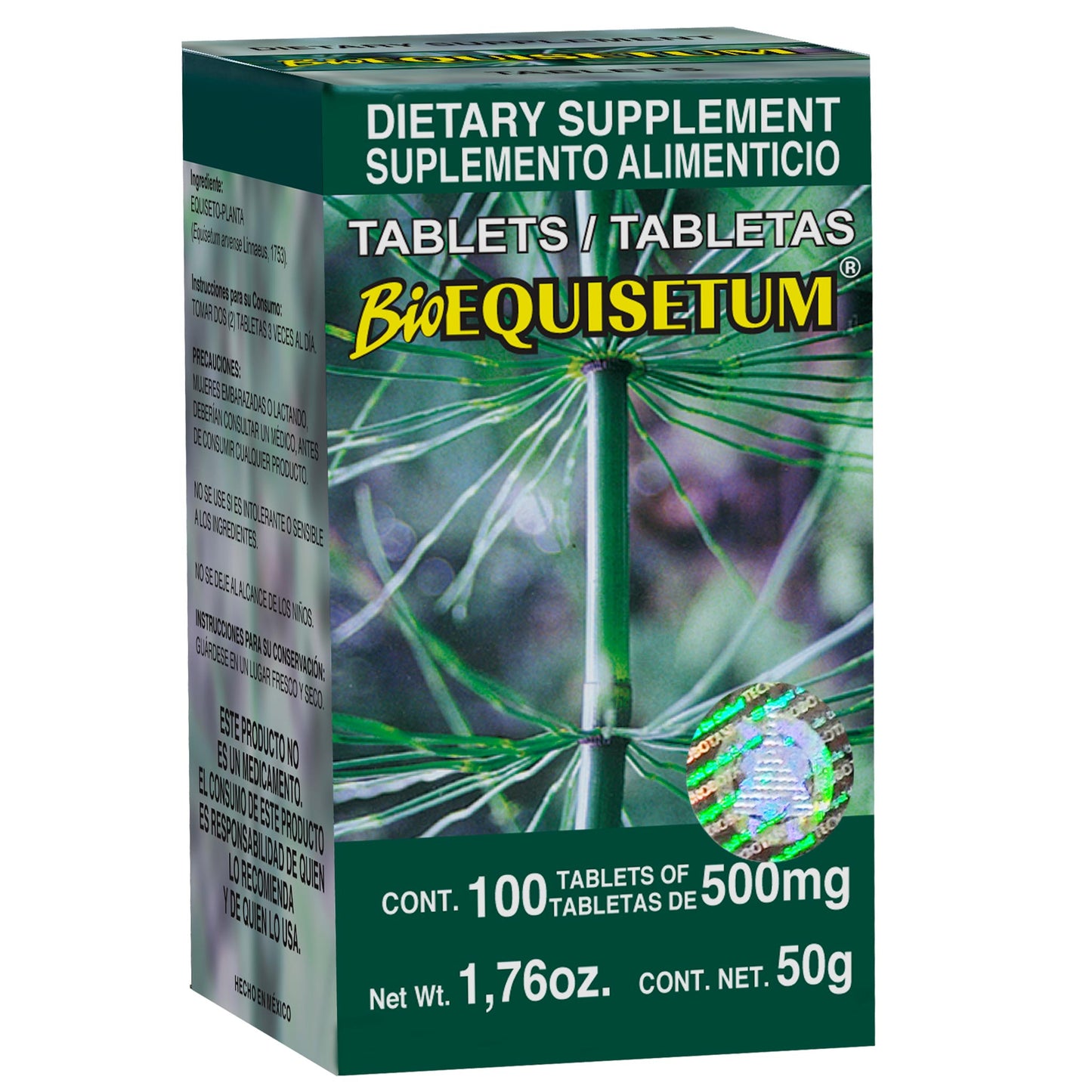 Tabletas BIOEQUISETUM ® equiseto caja frasco 100